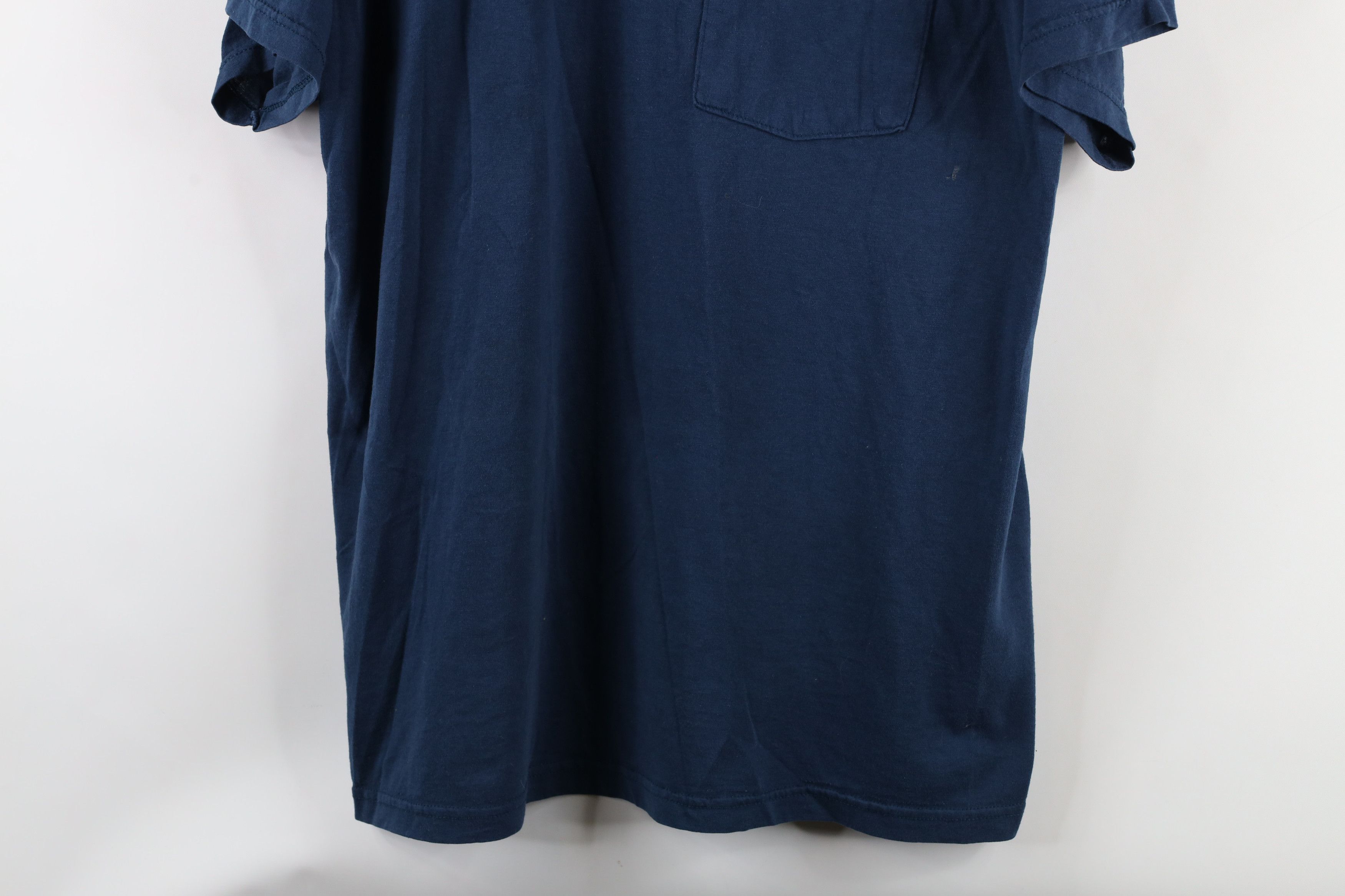 Vintage Vintage 90s Streetwear Short Sleeve Pocket T-Shirt Blue Size US XL / EU 56 / 4 - 3 Thumbnail
