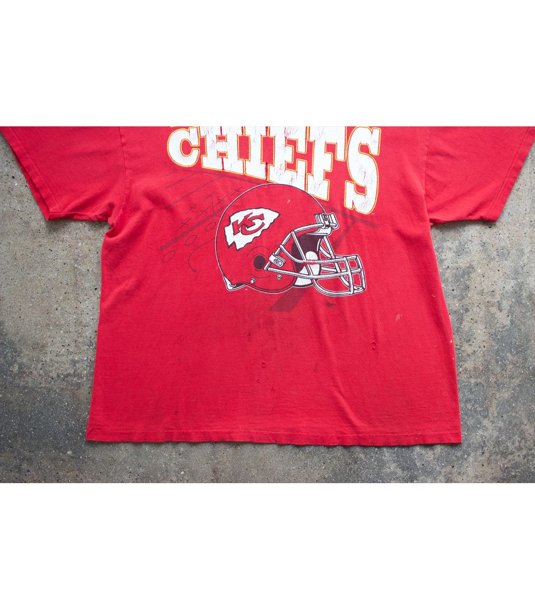 Vintage 90's Vintage Kansas City Chiefs T-Shirt Size US XXL / EU 58 / 5 - 4 Thumbnail