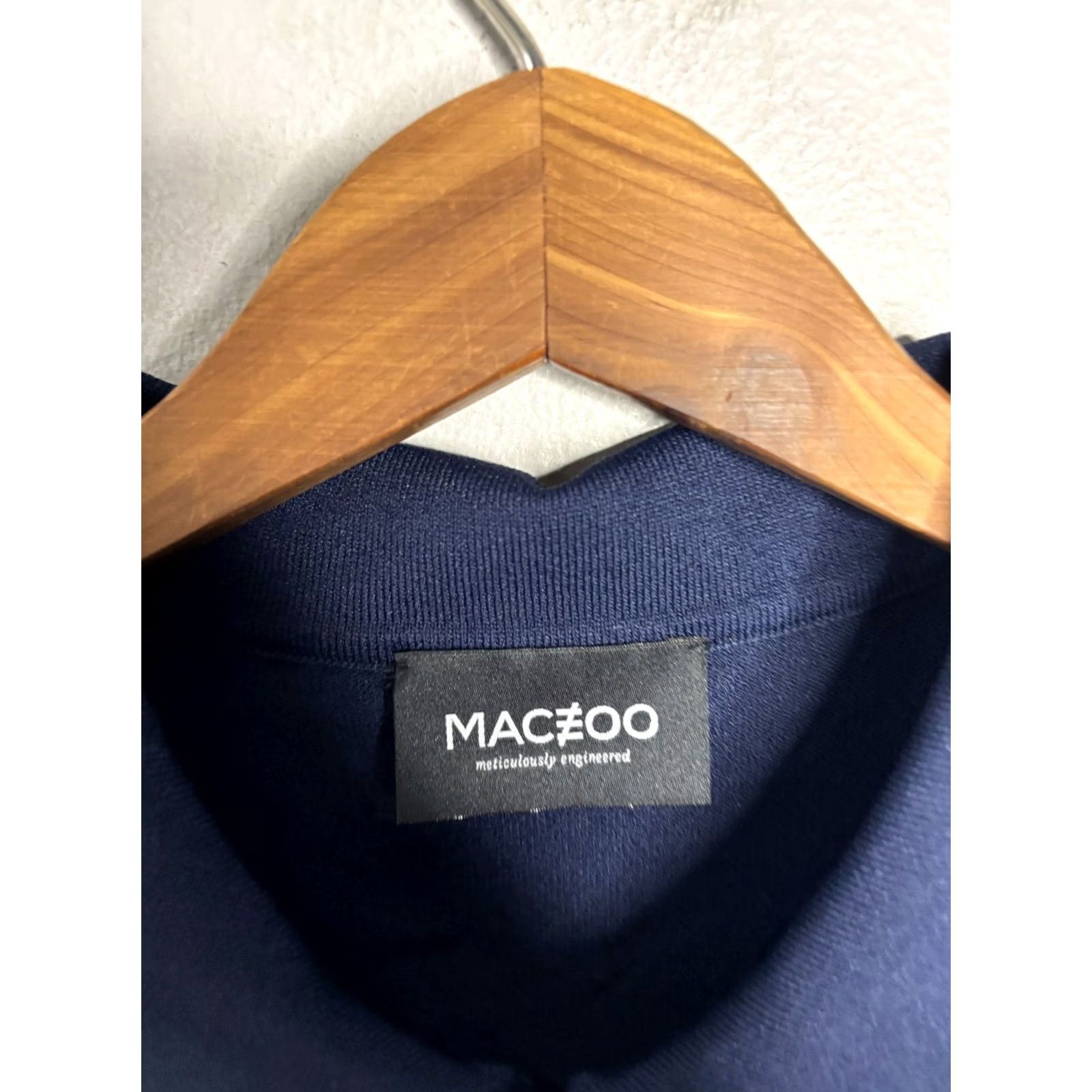 Maceoo Maceoo Polo Shirt Mens 2XL Blue Short Sleeve Zip Stretch Casual Size US XXL / EU 58 / 5 - 4 Thumbnail