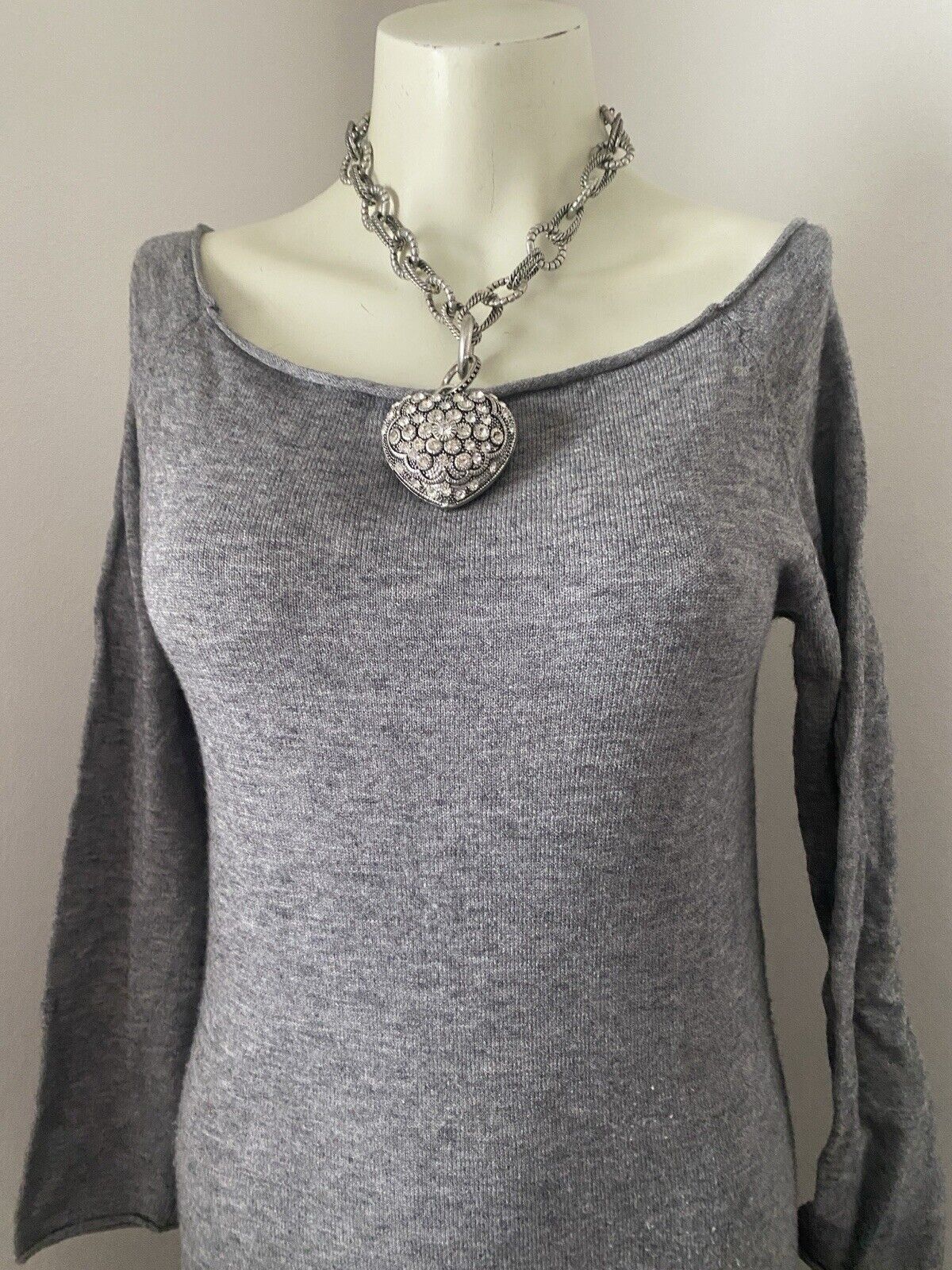 Other Long Dress Knit Grey Size M A25 Size M / US 6-8 / IT 42-44 - 4 Thumbnail