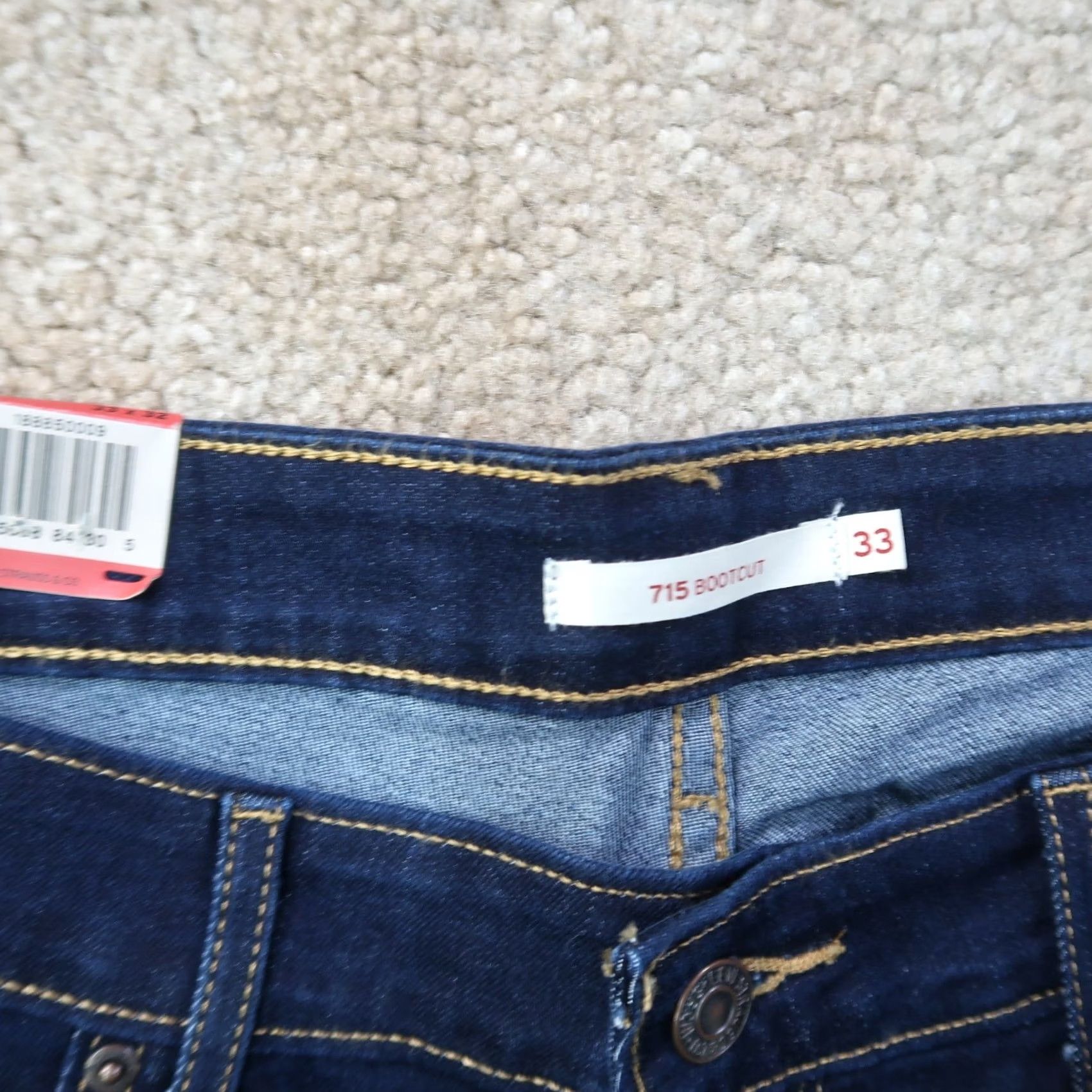 Levi's Levi's 715 Boot Cut Stretch Jeans Women's 33x32 Blue Denim Size 24" / US 00 / IT 34 - 6 Thumbnail