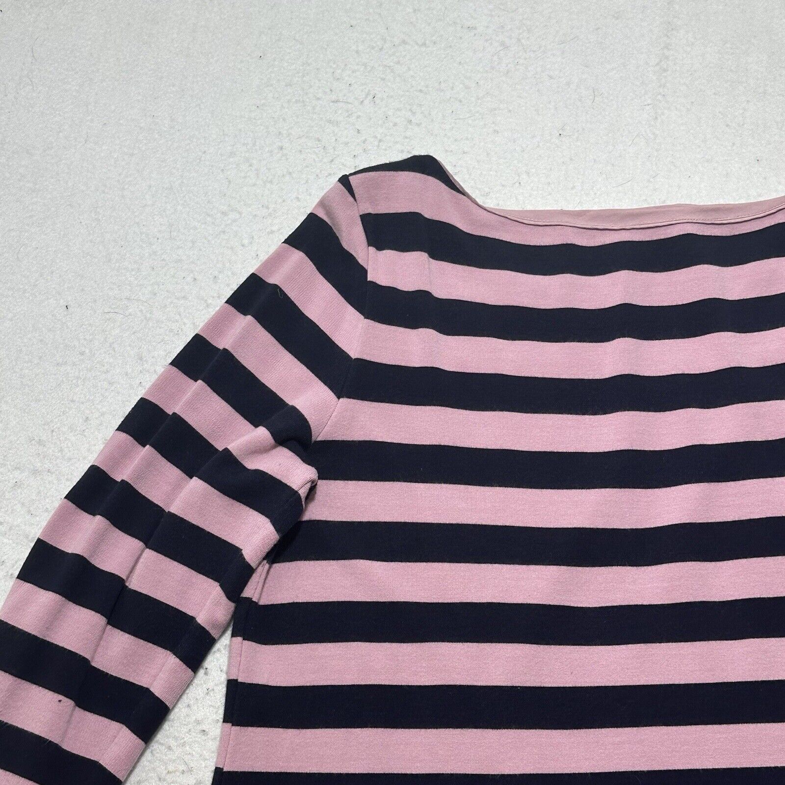 Other Talbots Medium Boat Neck Pink Blue Stripe Sweater Zipper Size M / US 6-8 / IT 42-44 - 14 Thumbnail