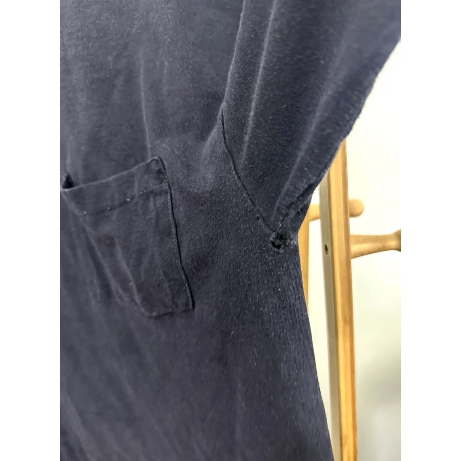 Vintage VTG 90s BOXY Dark Navy Pocket Front T-Shirt XL Blue Cotton Grunge Workwear WIP Blank Essential Pockets Mens Size US XL / EU 56 / 4 - 6 Thumbnail