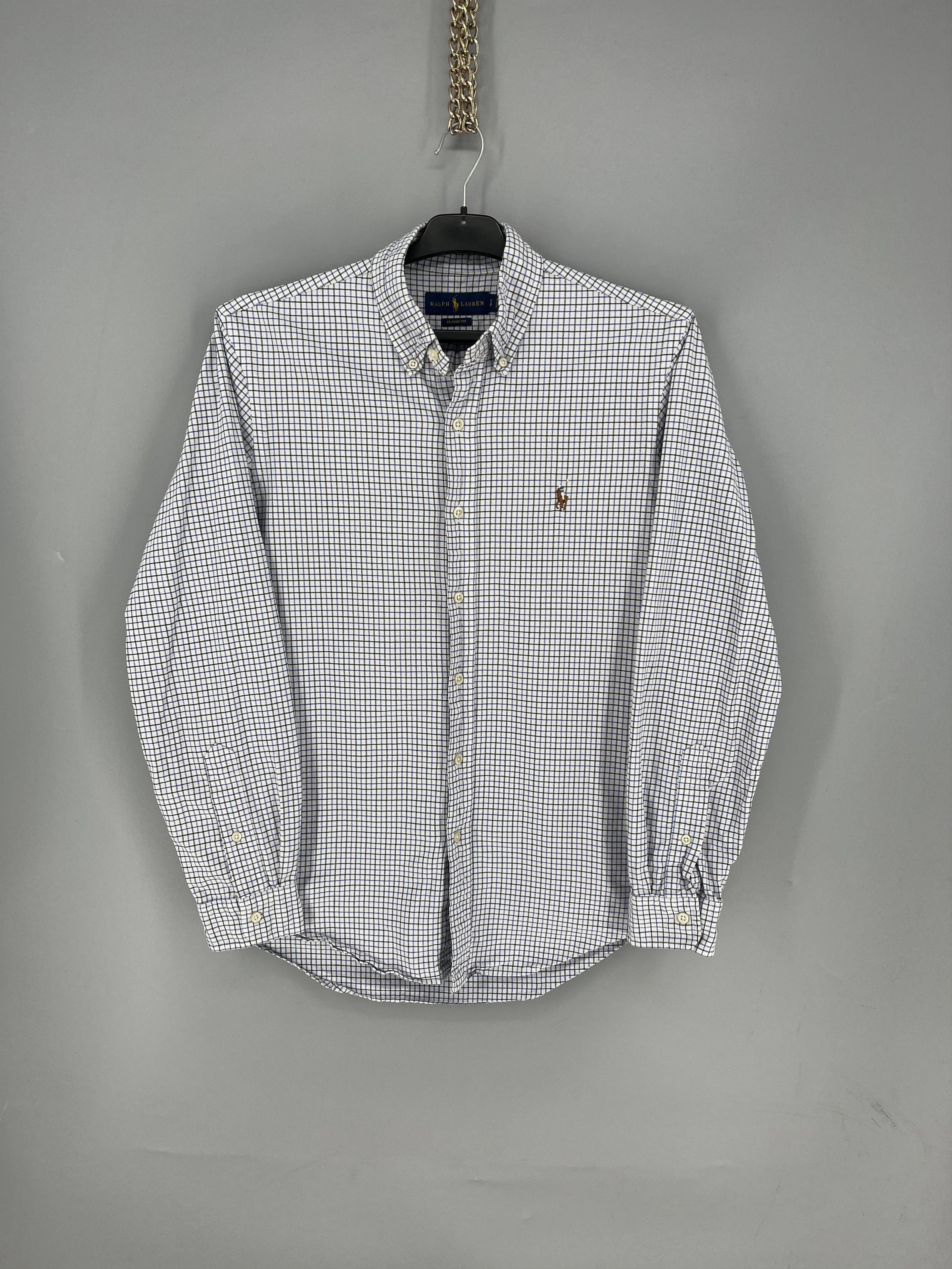 Polo Ralph Lauren Ralph Lauren Shirt Mens Medium Blue Check Classic Fit Button Size US S / EU 44-46 / 1 - 1 Thumbnail
