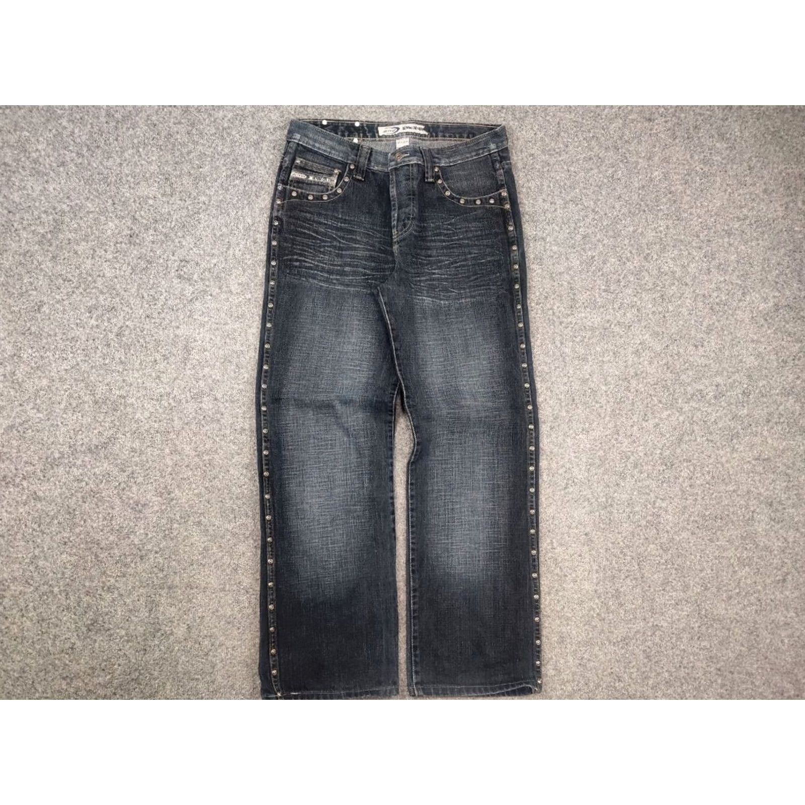 Vintage Vintage Le Grand Bleu Denim Jeans - Blue 32x29 Baggy 90s Grunge Y2K Vintage Japan Metal Eyelets 5-Pocket Rise Mid Relaxed Size US 32 / EU 48 - 4 Thumbnail