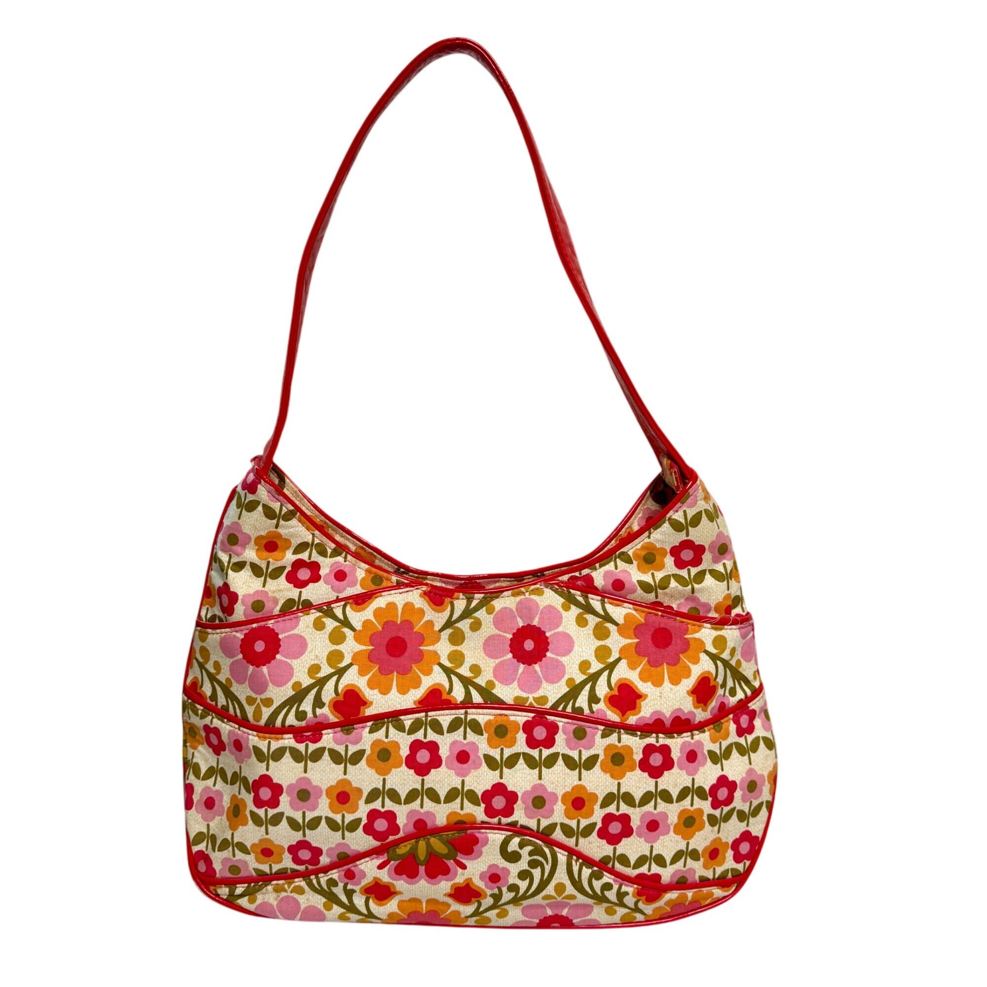 Vera Bradley Vera Bradley Frill Folkloric Patent Strap Hobo Purse Size ONE SIZE - 1 Thumbnail