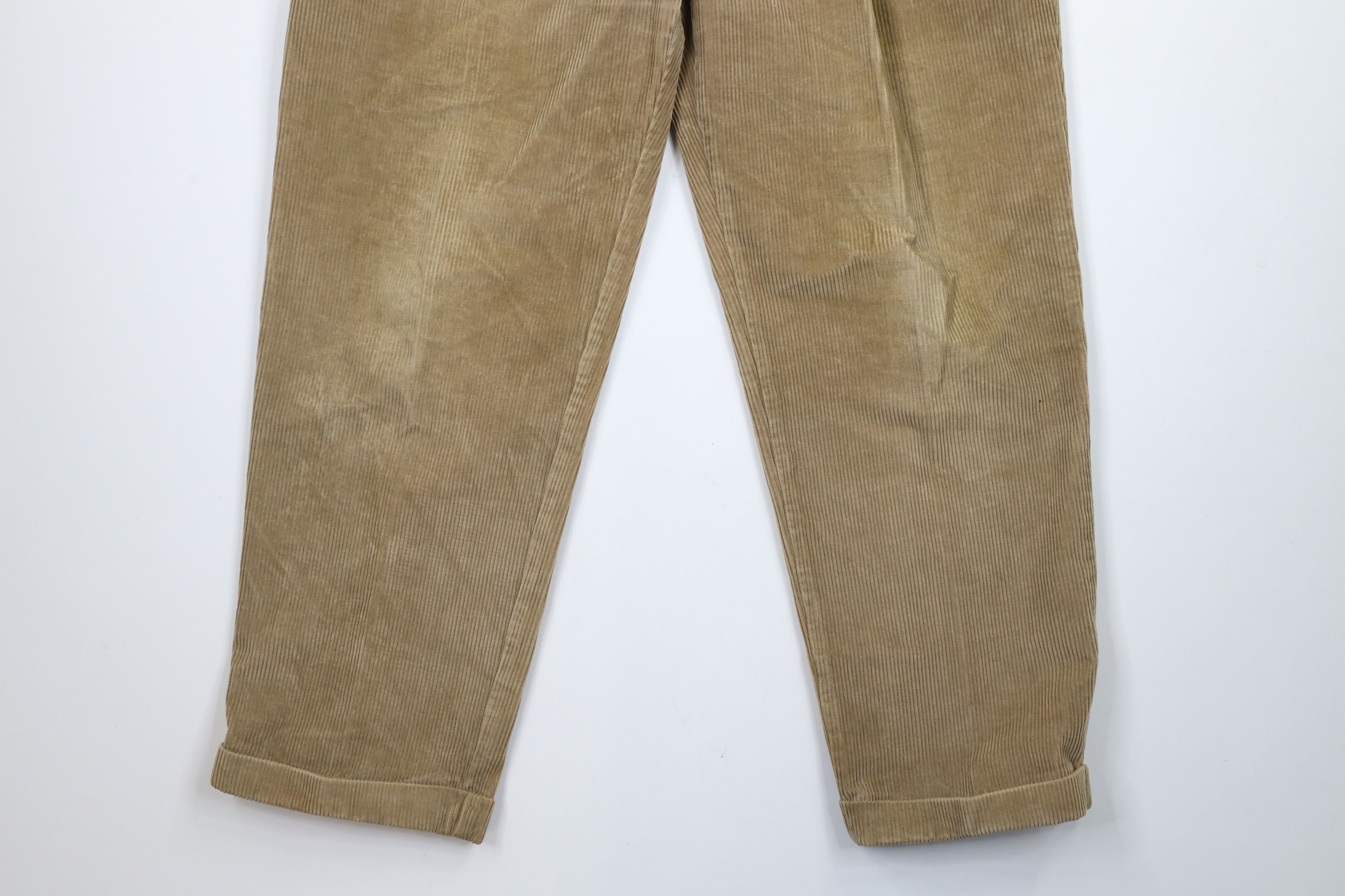 Brooks Brothers × Vintage Vintage 90s Brooks Brothers Pleated Wide Leg Corduroy Pants Size US 36 / EU 52 - 4 Thumbnail
