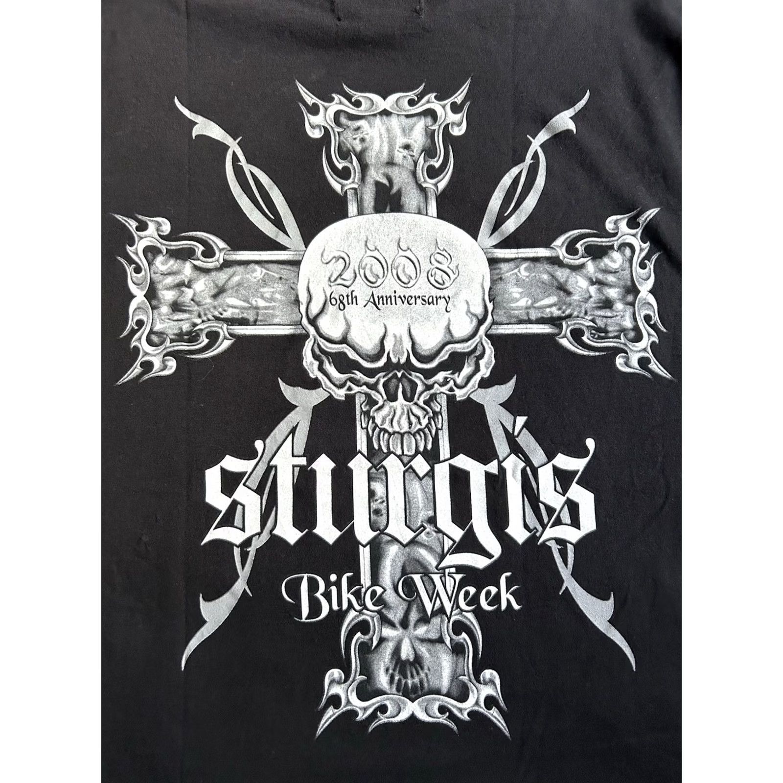 Vintage VINTAGE Sturgis Bike Week 2008 Women XL Built In Sleeves Rare Skull Biker T-Shirt Size XL / US 12-14 / IT 48-50 - 4 Thumbnail