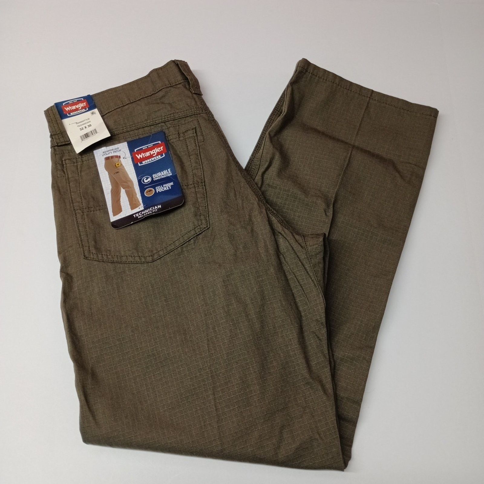 Wrangler Wrangler Technician Ripstop Pants Men's 32x30 Loden Relaxed Size US 32 / EU 48 - 1 Thumbnail