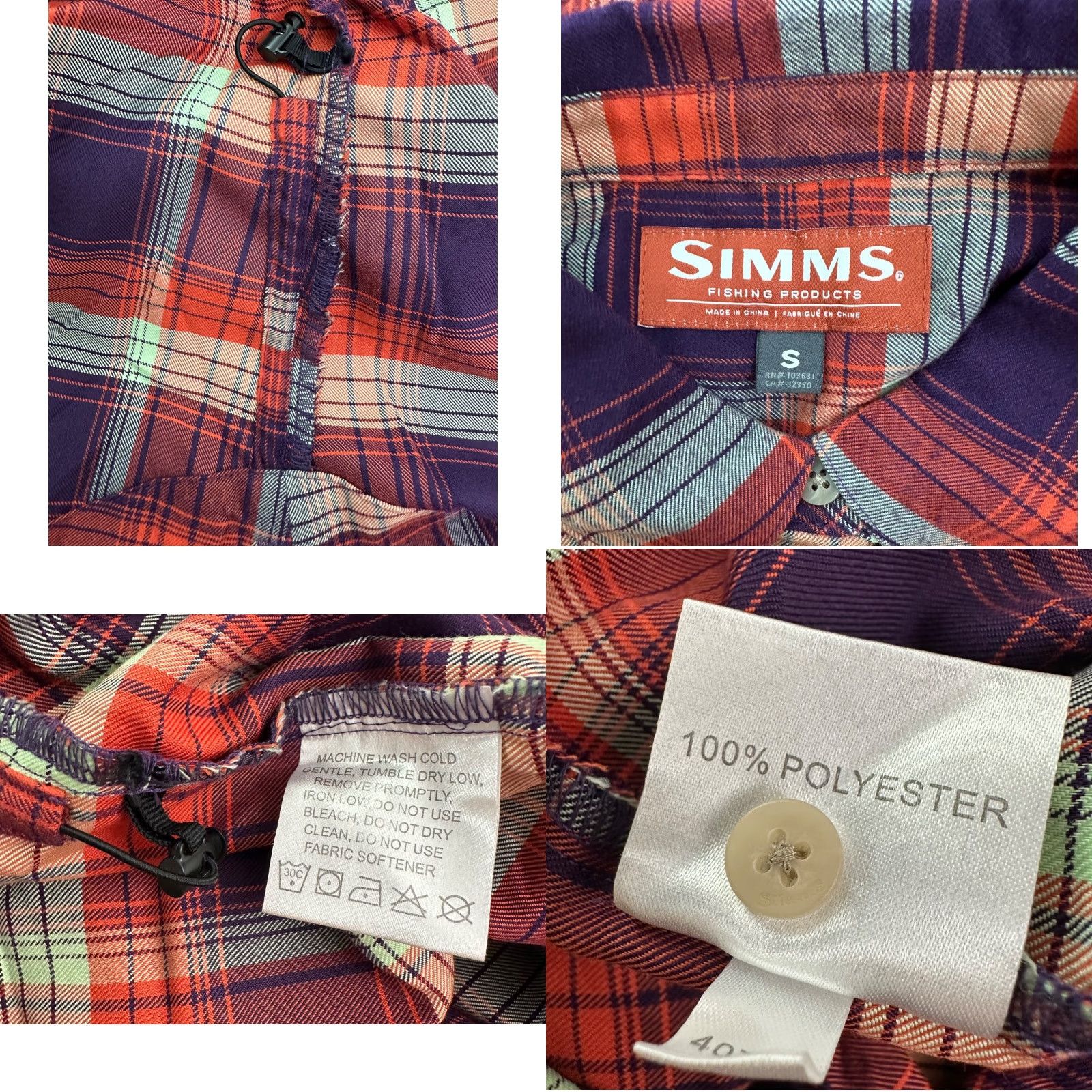 Vintage Simms Shirt Womens Small Plaid Flannel Button Up Outdoors Shadow Plaid Size S / US 4 / IT 40 - 9 Thumbnail