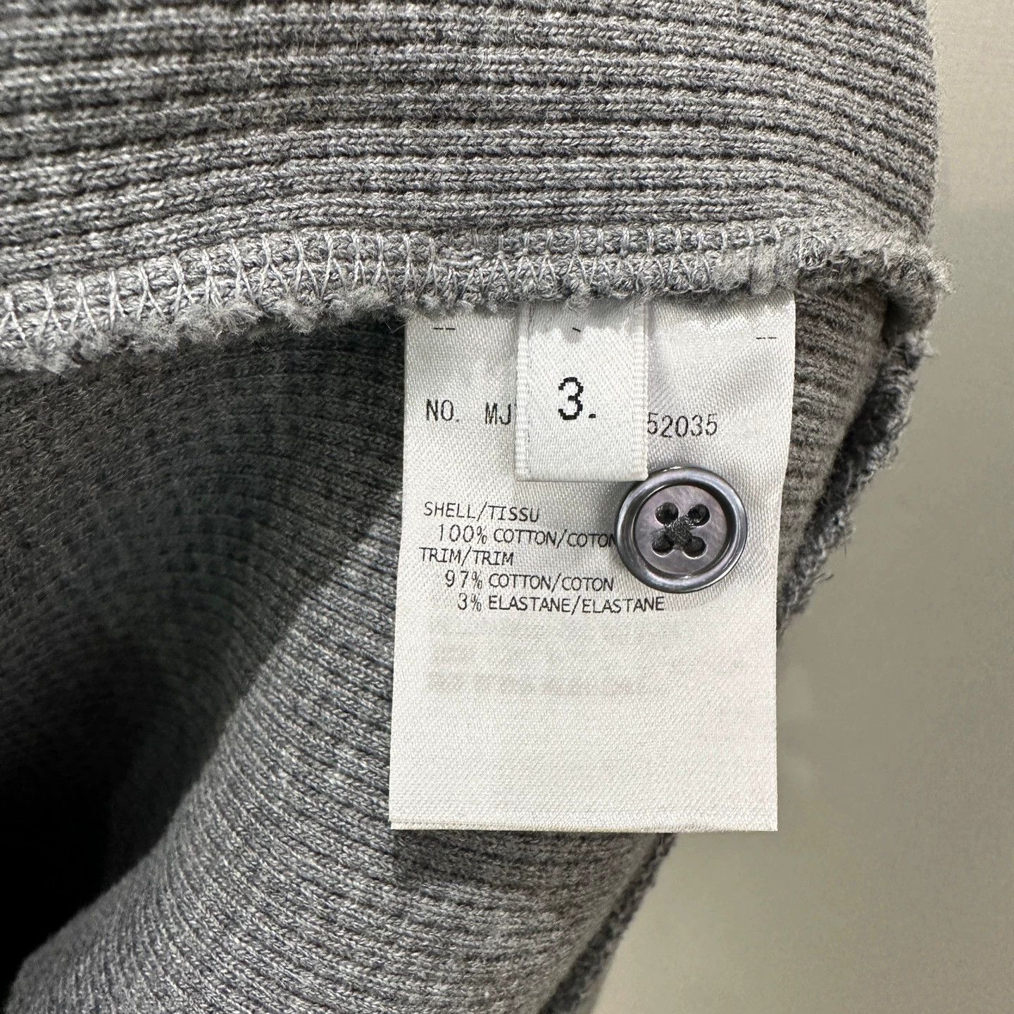 Thom Browne Thom Browne apr499 Waffle 4-Bar Sweatshirt 3 Cotton Size US L / EU 52-54 / 3 - 4 Thumbnail