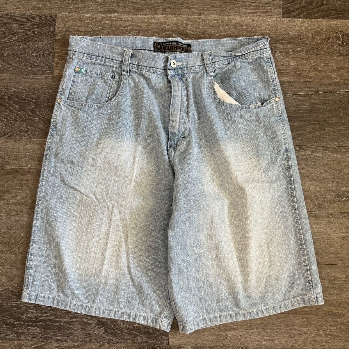 JNCO × Southpole × Vintage Vintage Y2K Southpole baggy wide leg light wash shorts Size US 38 / EU 54 - 2 Thumbnail