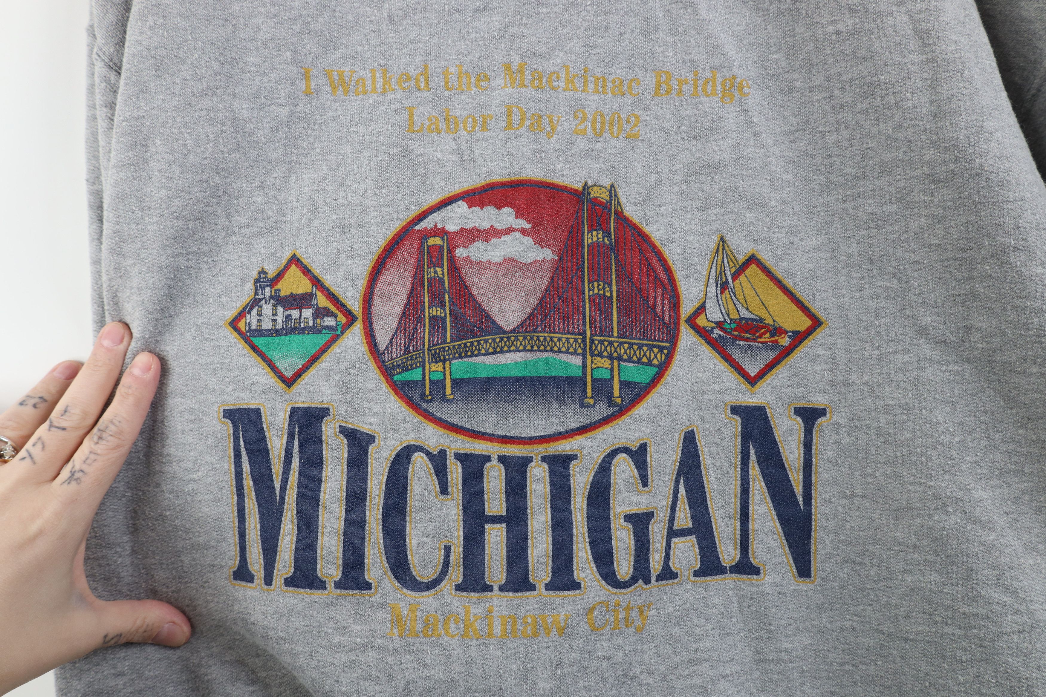 Vintage Vintage Y2K 2002 Mackinaw Bridge Walk Michigan Sweatshirt Size L / US 10 / IT 46 - 4 Thumbnail