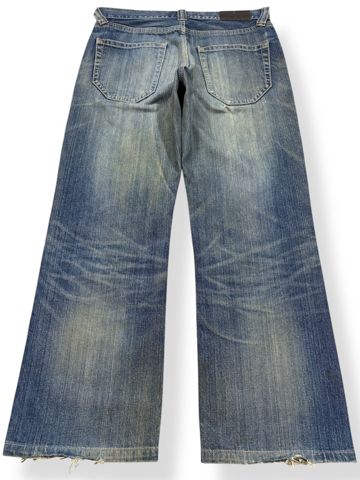 Undercover × Uniqlo Vintage 90s Uniqlo Mud Wash Loose Fit Flare Distressed Jeans Size US 31 - 2 Thumbnail