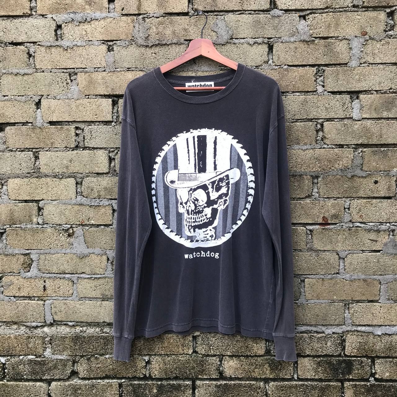 Japanese Brand × Vintage RARE VINTAGE WATCHDOG JAPAN FADED BLACK SHIRT Size US L / EU 52-54 / 3 - 4 Thumbnail