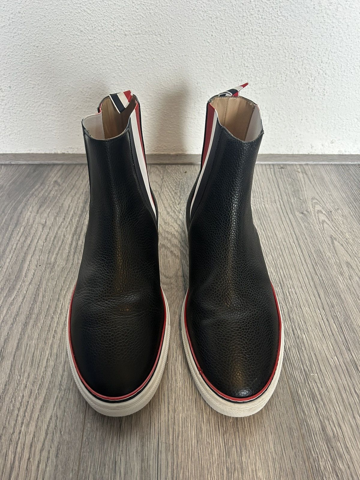 Thom Browne Thom Browne Black Leather Chelsea Boots - Size EU 42 Size US 9 / EU 42 - 10 Thumbnail