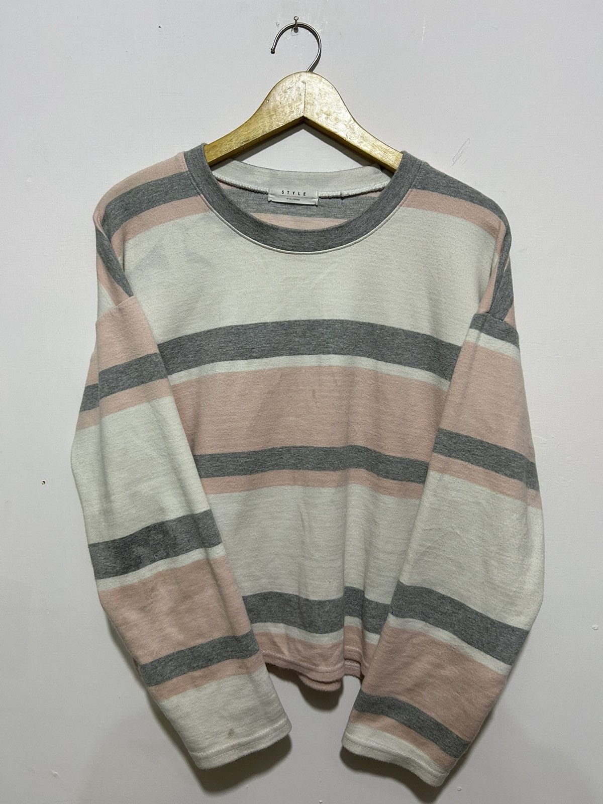 Japanese Brand 💸BINDINGOFFER💸Japanese Style Stripe Pink Long sleeve Size US M / EU 48-50 / 2 - 4 Thumbnail