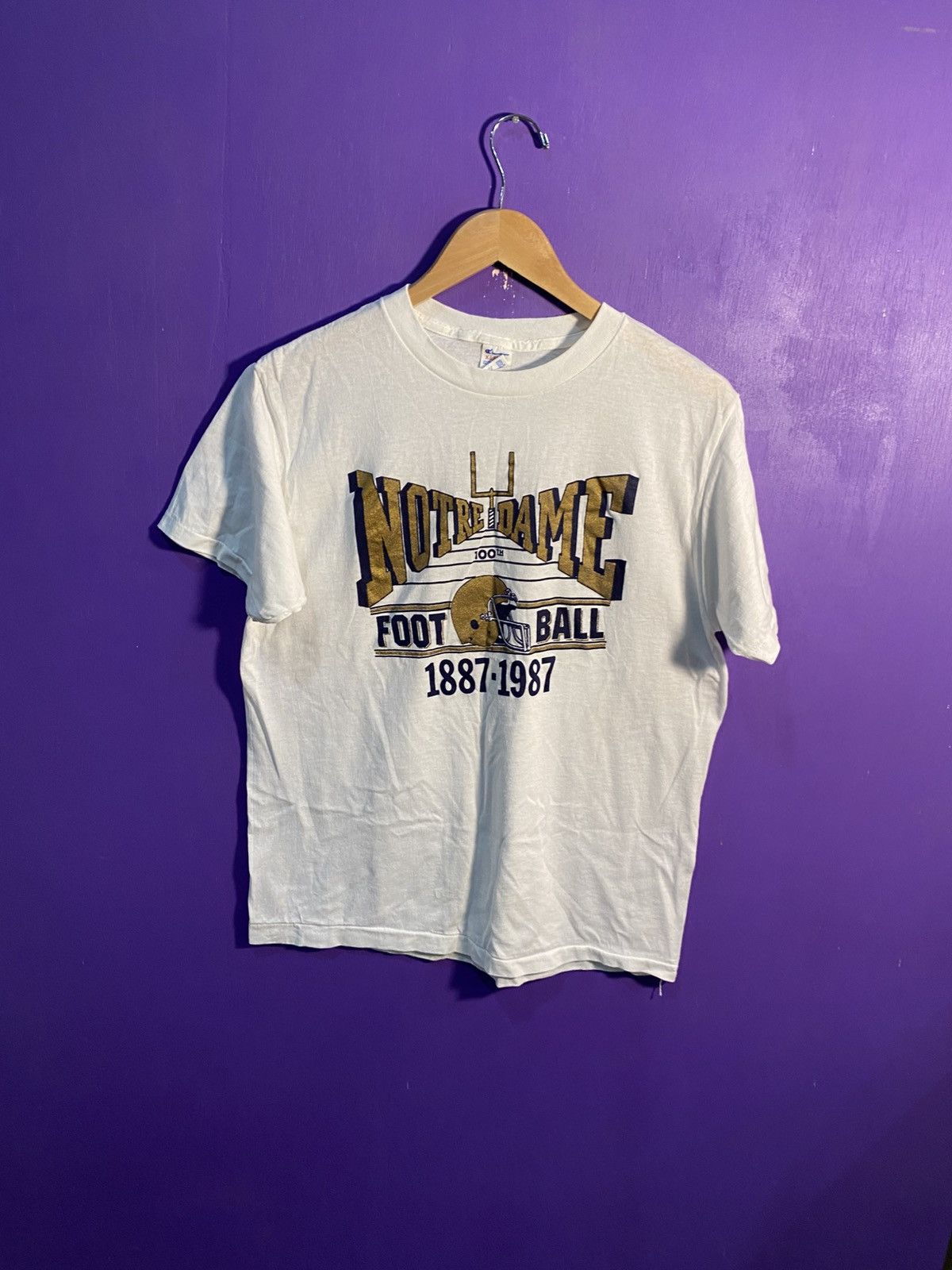 Champion Vintage 1987 Champion Notre dame football t-shirt Size US M / EU 48-50 / 2 - 1 Thumbnail