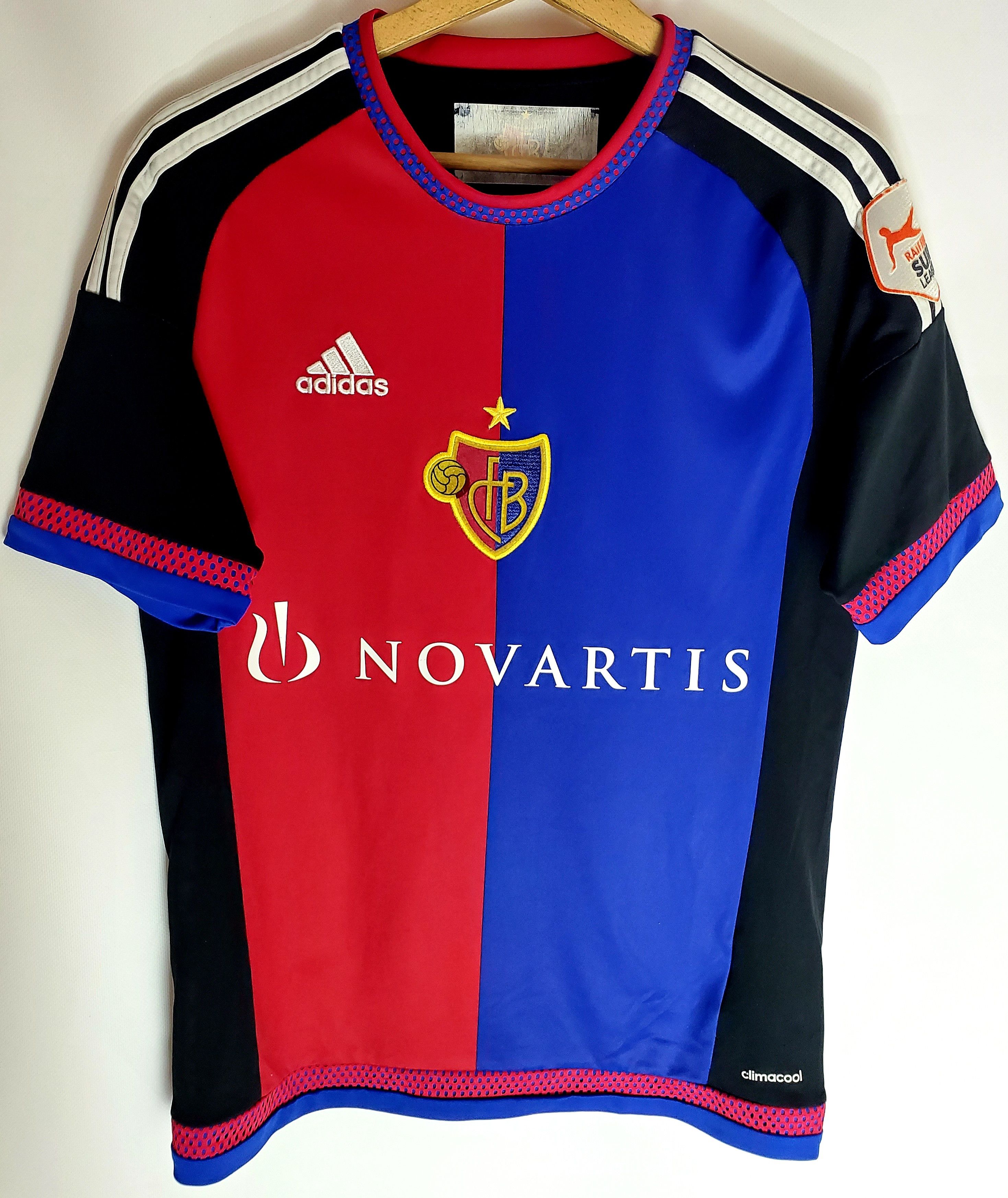 Adidas FC BASEL 1893 SWITZERLAND 2015/17 HOME JERSEY #21 JANKO Size US S / EU 44-46 / 1 - 1 Thumbnail