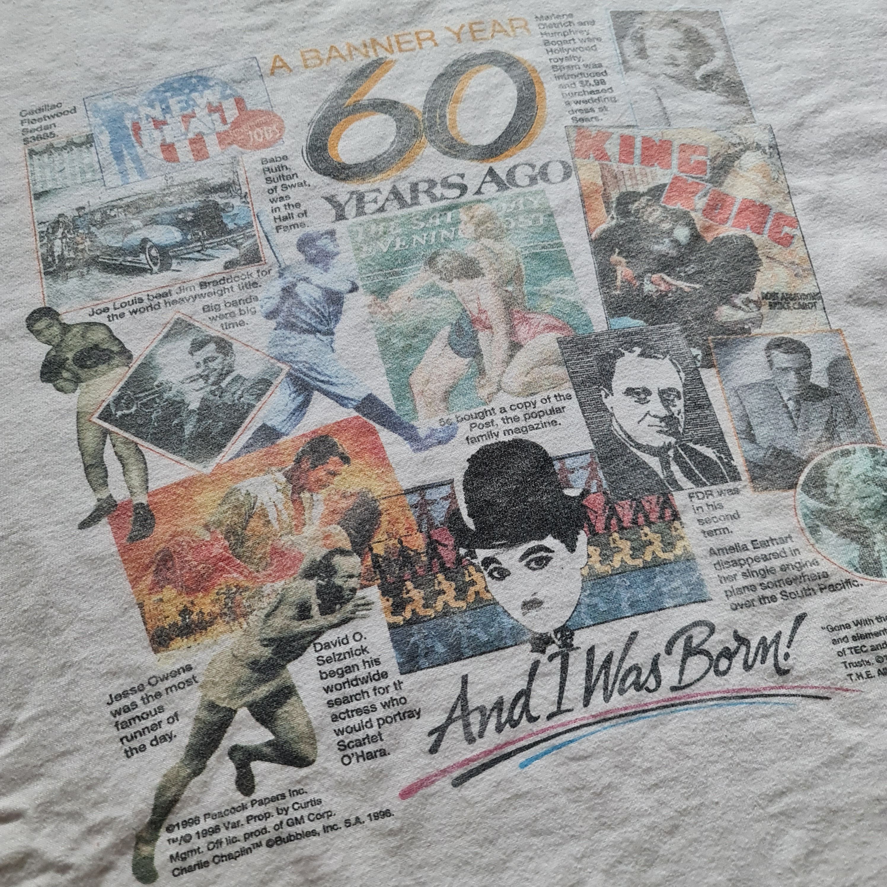 Vintage Vintage A Banner 60 Years Ago Movies Tee Size US XL / EU 56 / 4 - 3 Thumbnail