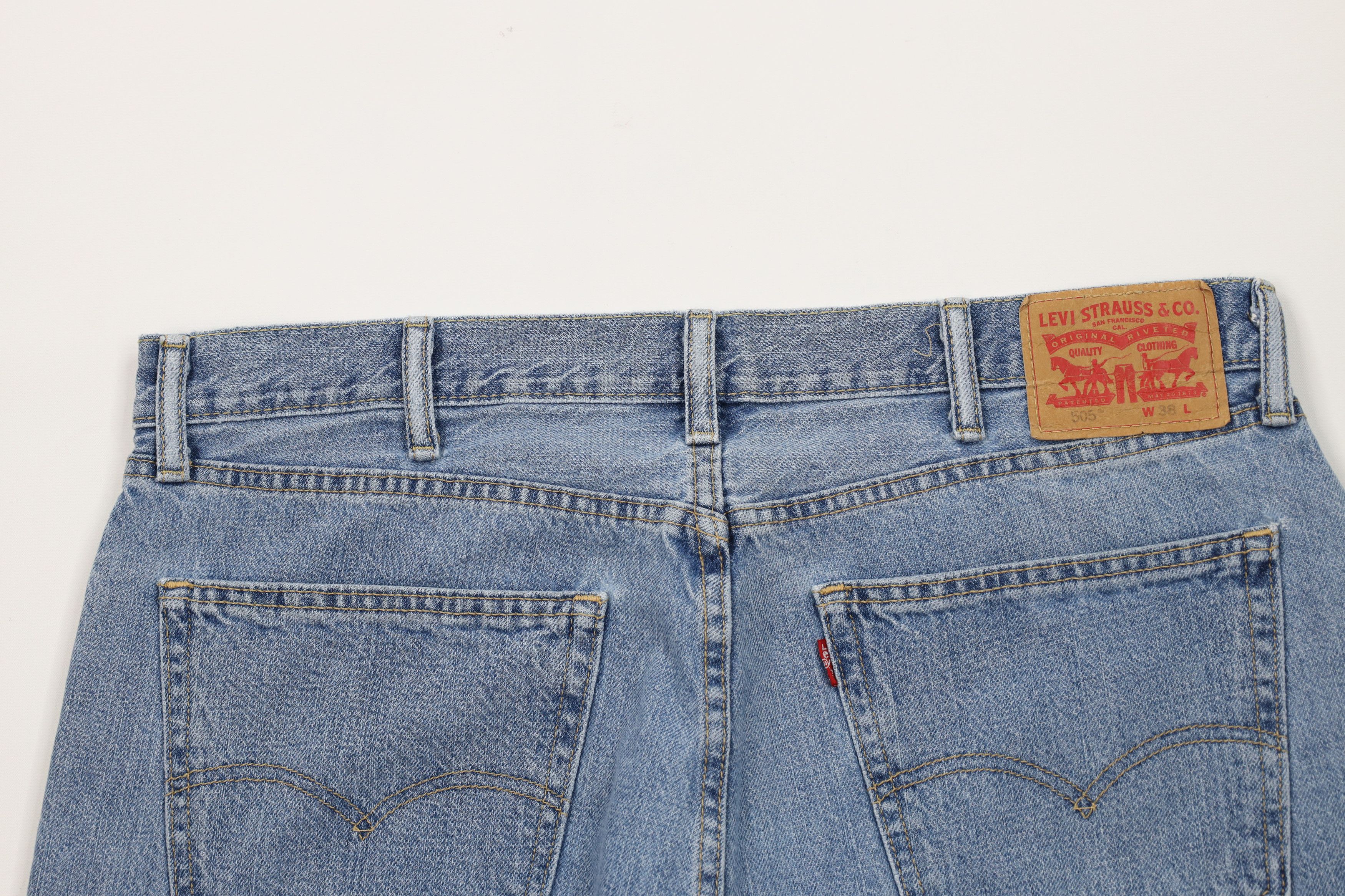Levi's Vintage Y2K Levis 505 Fit Denim Jean Shorts Jorts Blue Size US 38 / EU 54 - 12 Thumbnail
