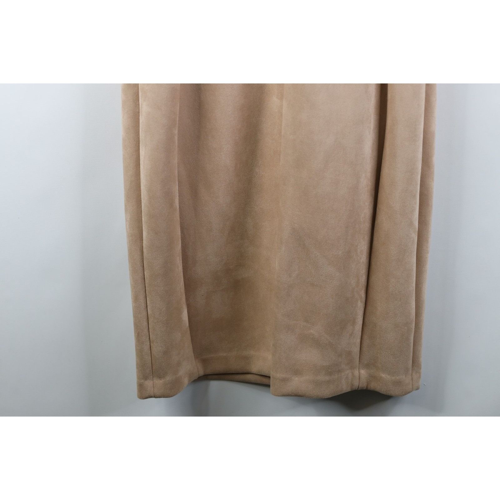 Calvin Klein Calvin Klein Beige Faux Scuba Suede Petal Sleeve Dress Size XL / US 12-14 / IT 48-50 - 19 Thumbnail