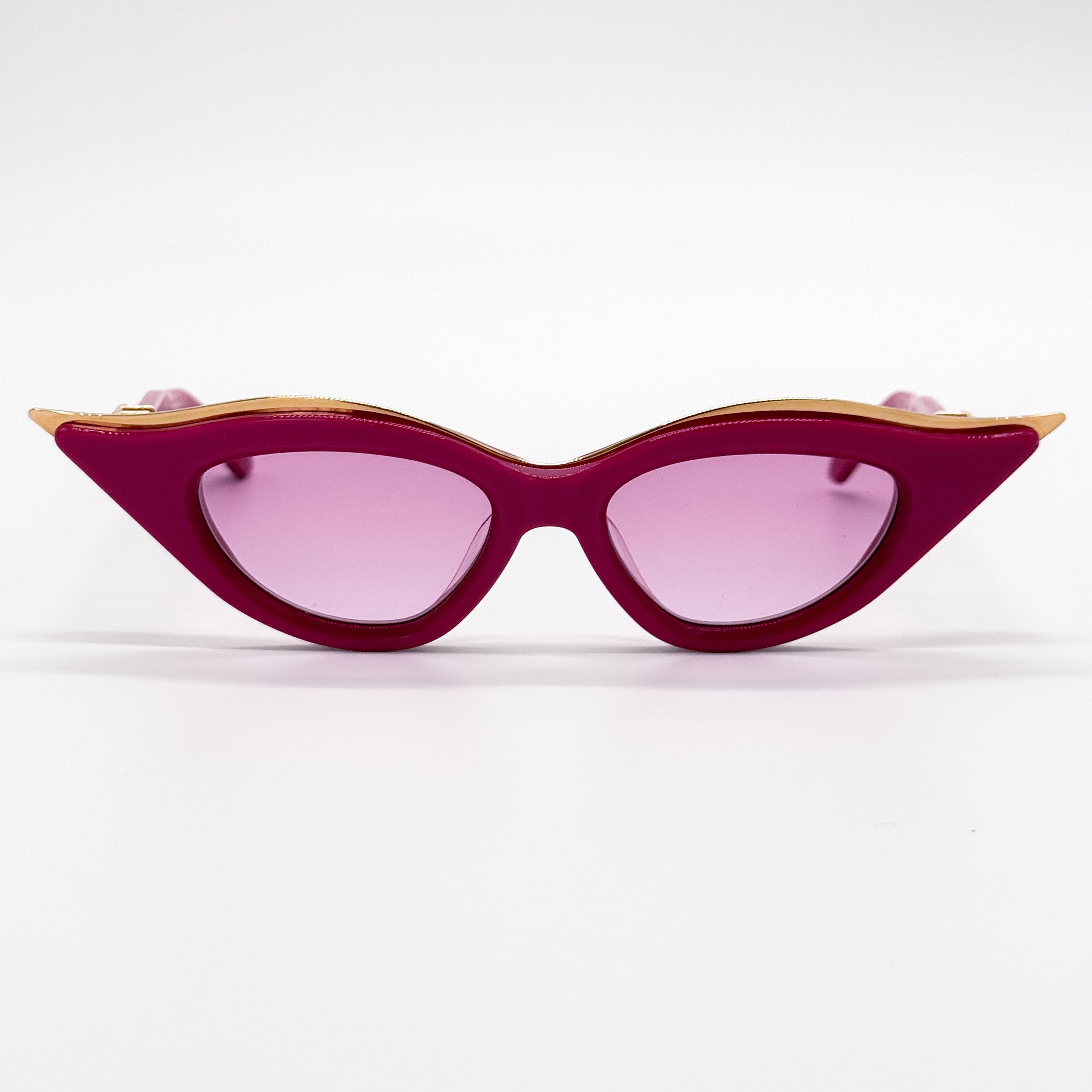 Valentino NEW VALENTINO V-GOLDCUT VLS-114D PINK CAT EYE SUNGLASSES Size ONE SIZE - 4 Thumbnail