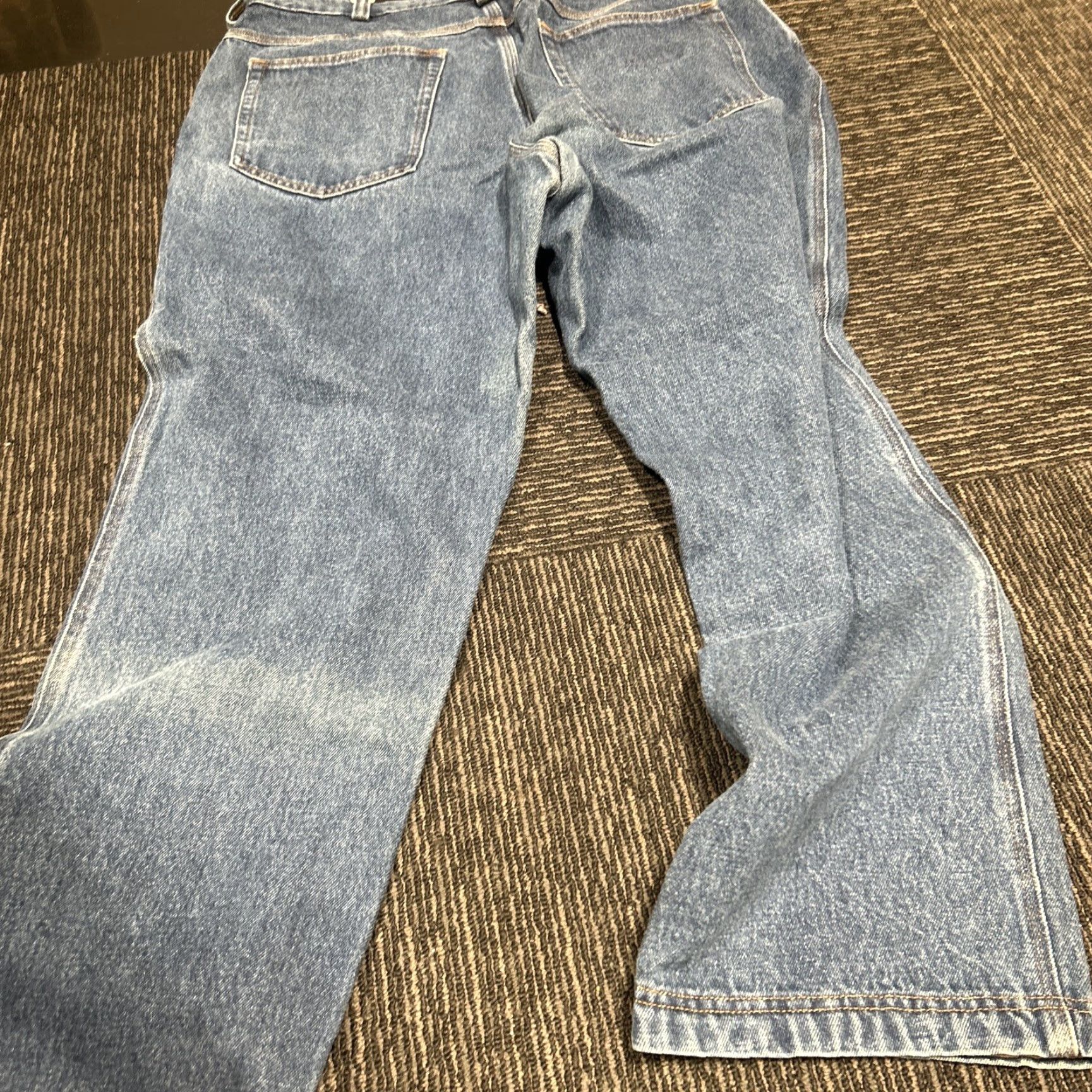 CO Duluth Trading Co Jeans Men 36 Blue Dark Wash Straight Work 36x30 Denim Cotton Relaxed Regular XS? Size US 36 / EU 52 - 2 Thumbnail