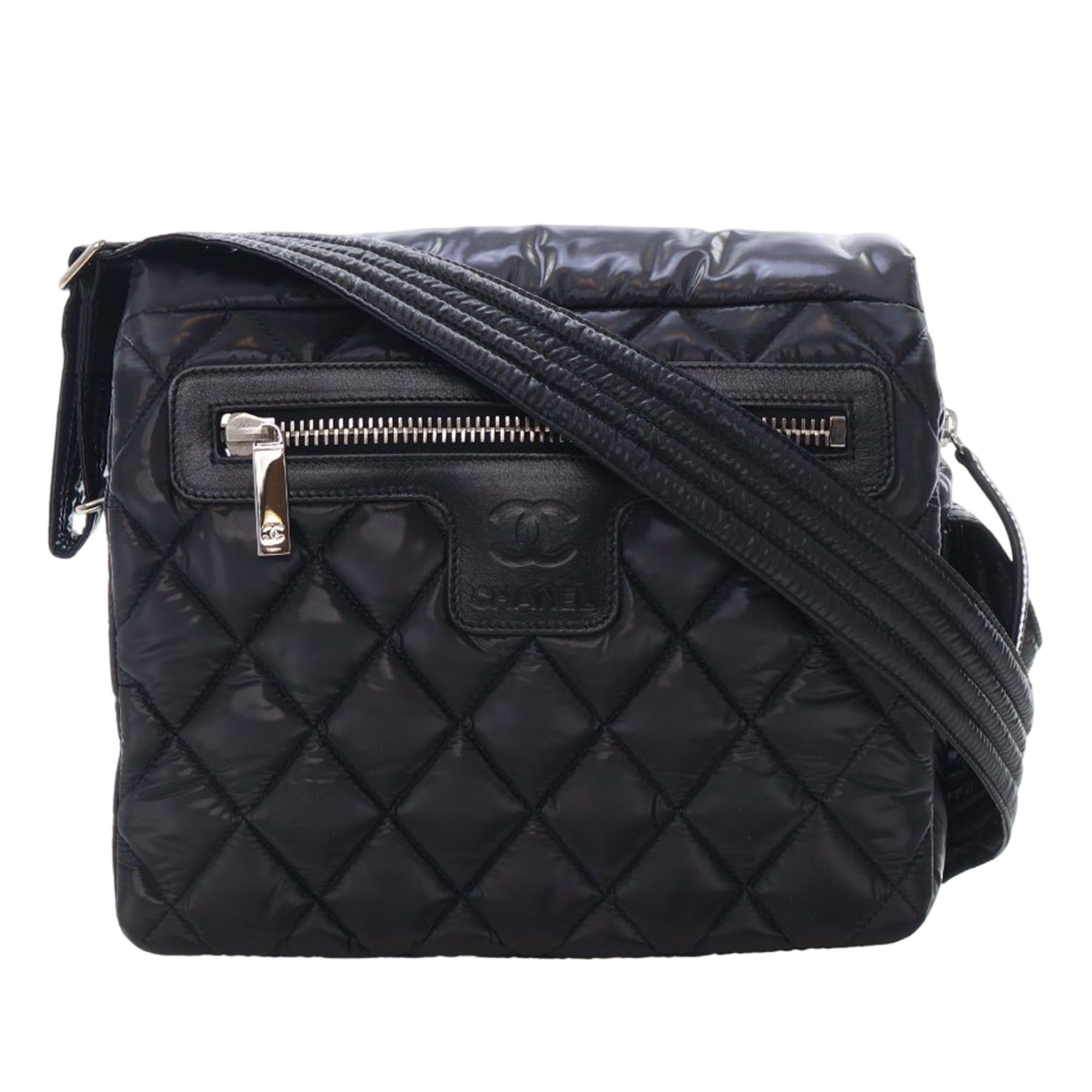Chanel Small Quilted Nylon Coco Cocoon Messenger Bag in Black, Women's