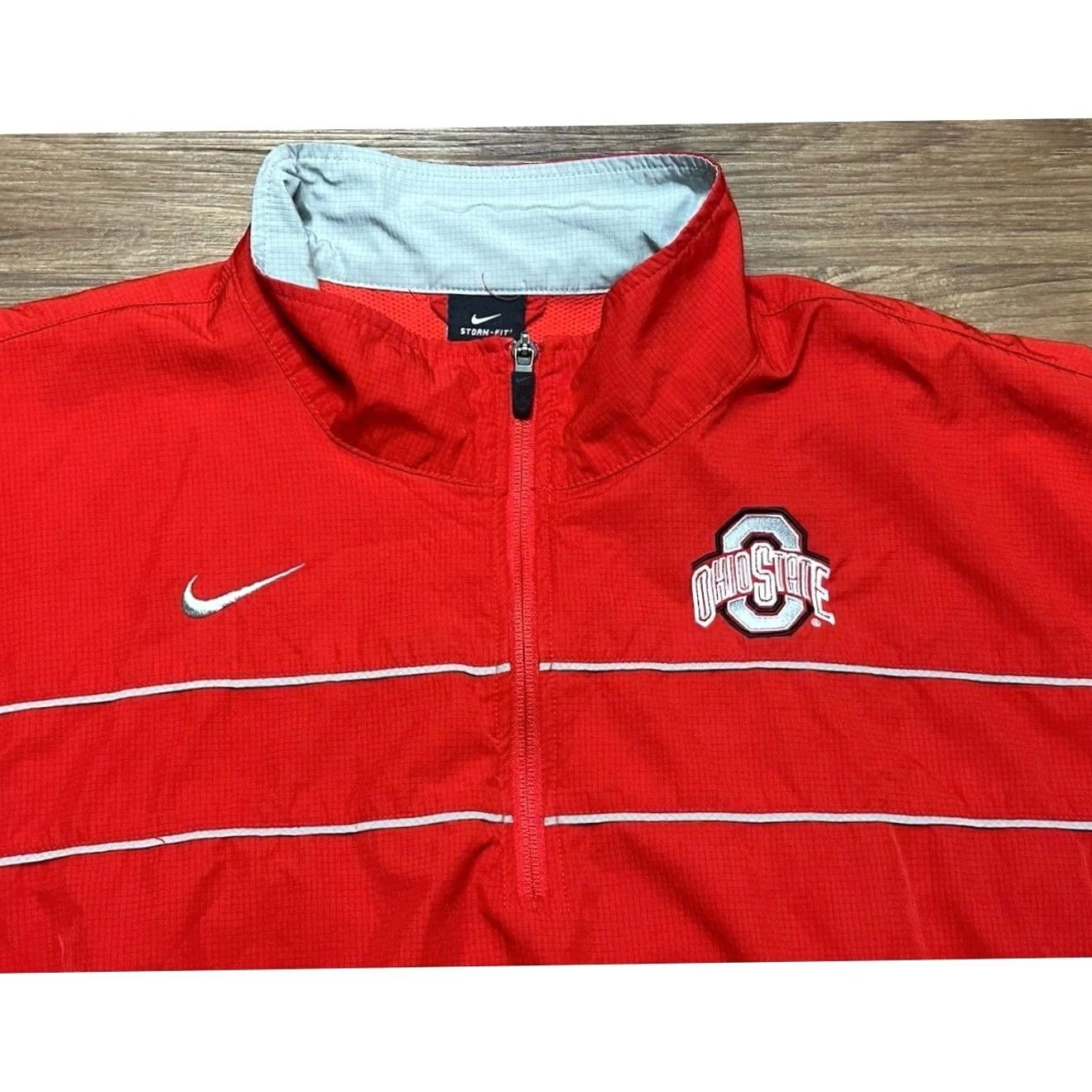 Nike Nike Storm-Fit Ohio State Buckeyes Pullover Windbreaker Red Quarter Zip XL Men Size US XL / EU 56 / 4 - 2 Thumbnail