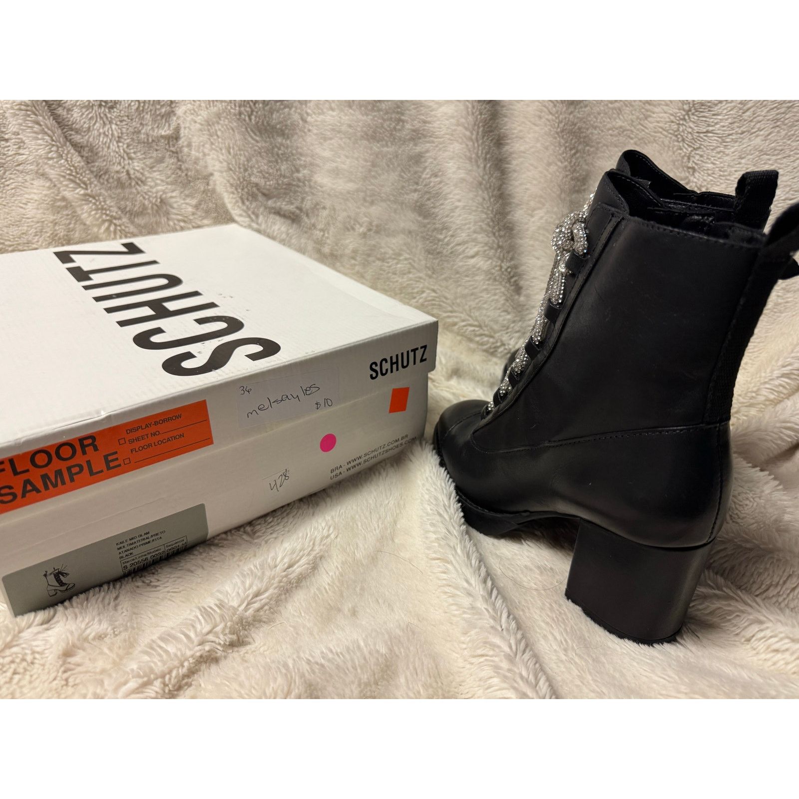 SCHUTZ Schutz Pearl Combat Lace-Up Boots Black Leather Size 8.5 New Size US 8.5 / IT 38.5 - 6 Thumbnail