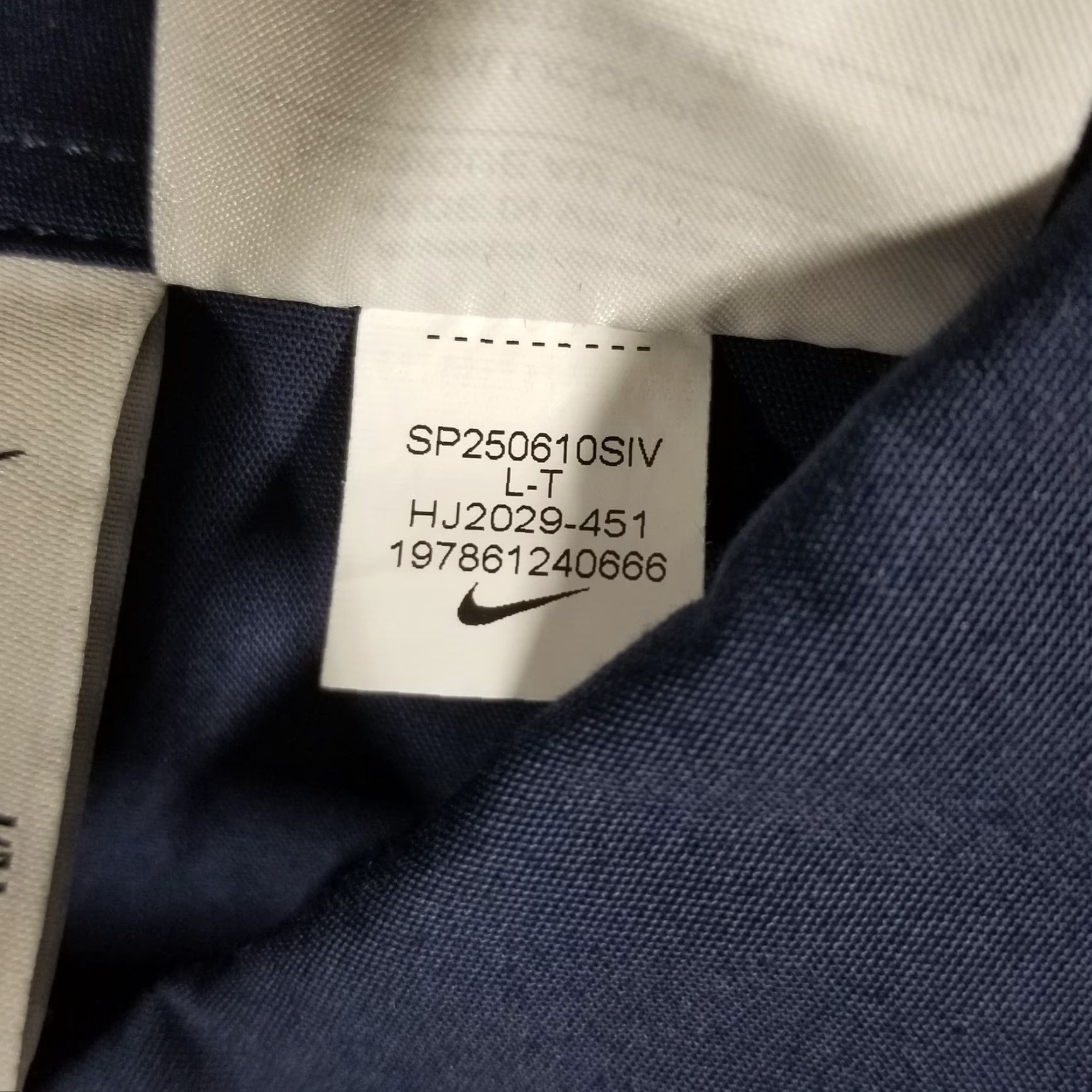Nike Nike Men’s Short Sleeve Button-Down Shirt Large Tall Casual Navy Blue Cotton Swoosh Size US L / EU 52-54 / 3 - 5 Thumbnail