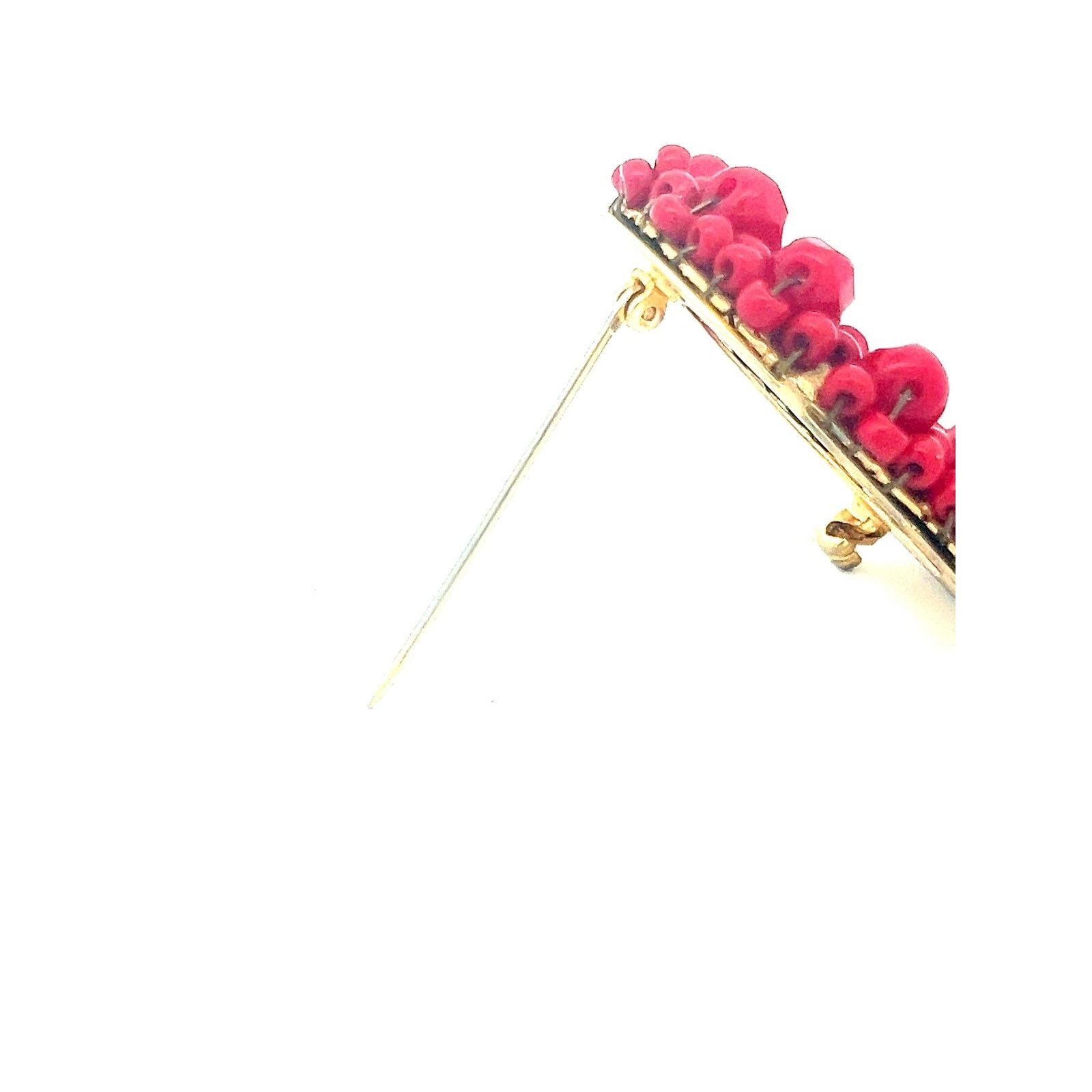 & Other Stories HOBE Cherry Red Wreath Goldtone Brooch Pin Size ONE SIZE - 6 Thumbnail