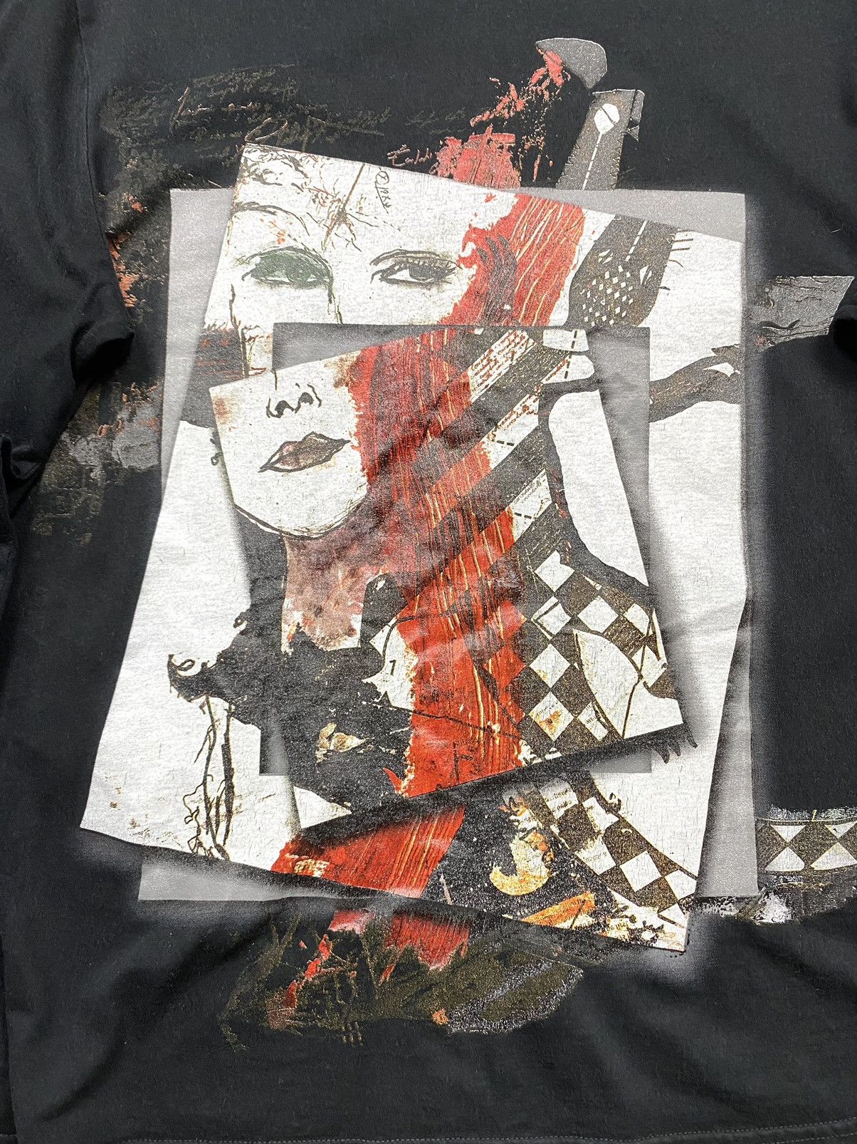 Roberto Cavalli Rare! Vintage Just Cavalli Broken Painting Long Sleeve Size L / US 10 / IT 46 - 7 Thumbnail