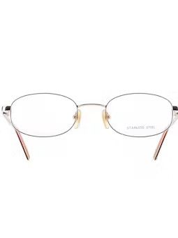 Burberry Burberry '90s Check Brown Gold Oval Frame Glasses Size ONE SIZE - 5 Thumbnail