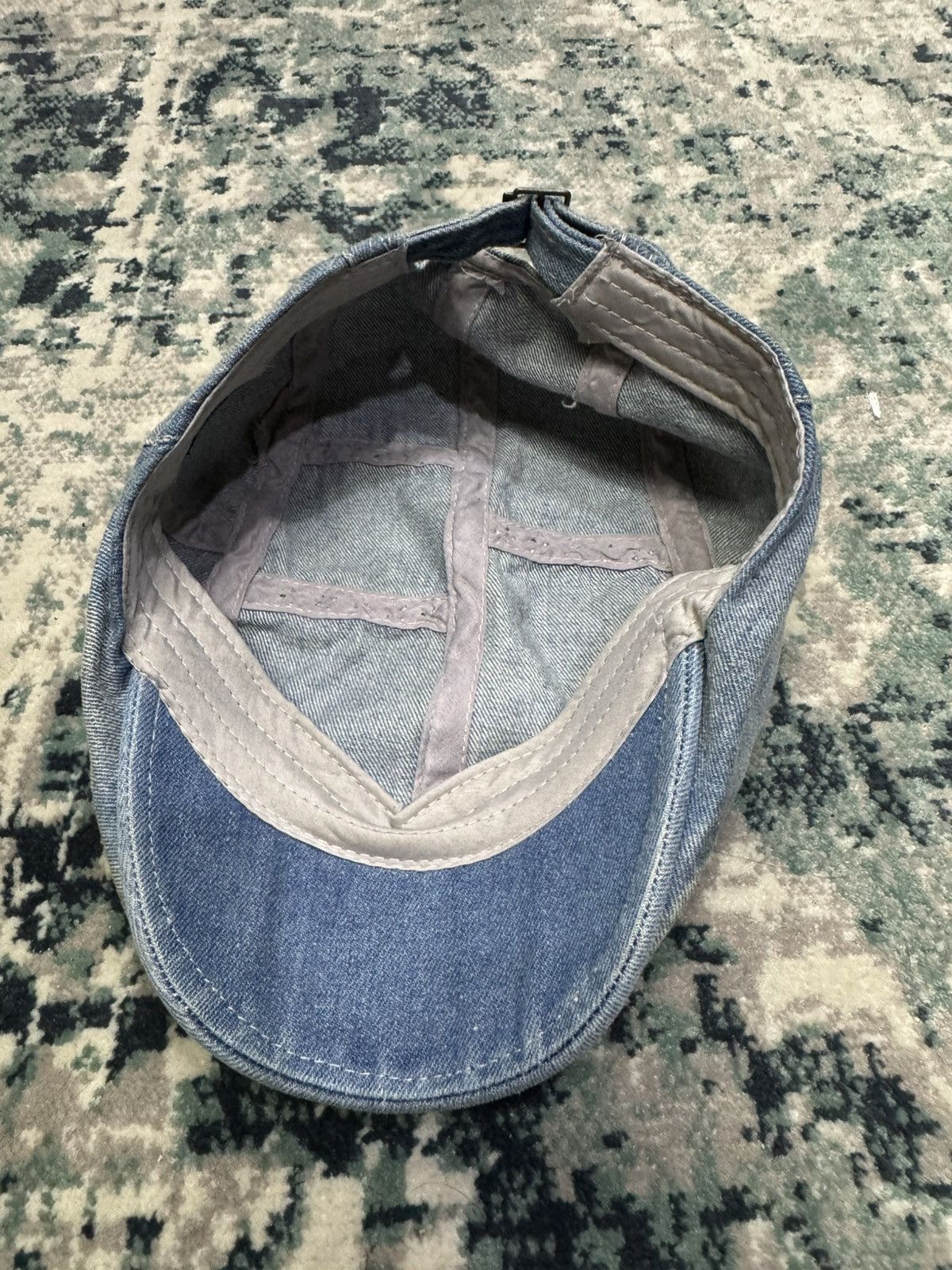 Japanese Brand CAPRICORN DENIM PATCHWORK STUDDED FLAT HAT Size ONE SIZE - 5 Thumbnail