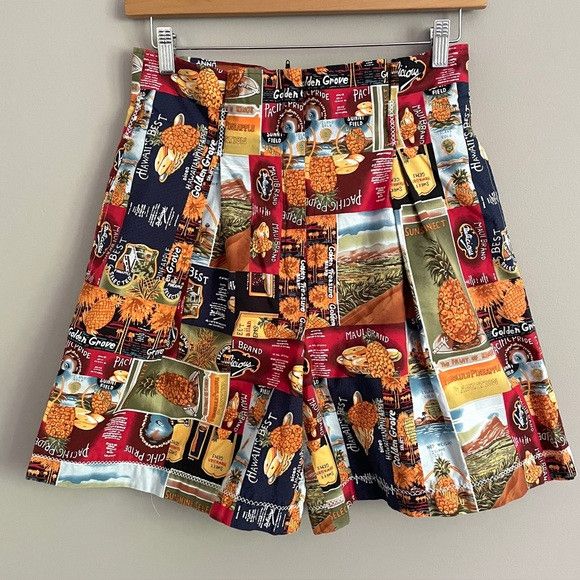 Handmade Handmade Hawaiian Pineapple Print Paperbag Shorts - Medium Size 30" / US 8 / IT 44 - 3 Thumbnail
