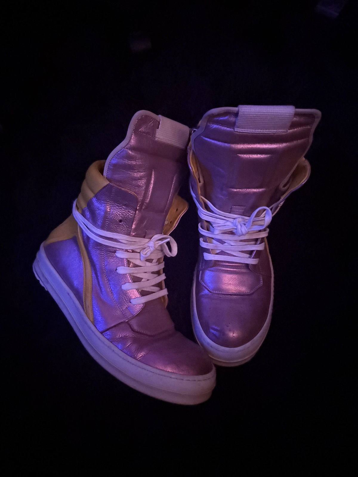 Rick Owens Rick owens geobasket SS20 “tecuatl” as seen on playboi carti Size US 9 / EU 42 - 1 Thumbnail
