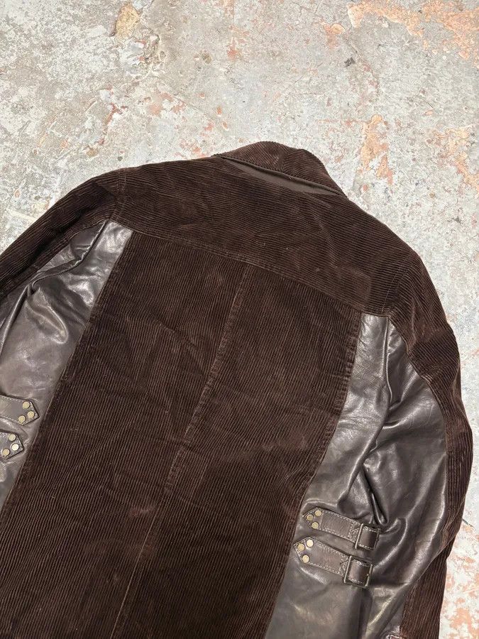 Dsquared2 AW2004 Dsquared2 Hybrid Brown Leather & Corduroy Long Coat Size US S / EU 44-46 / 1 - 7 Thumbnail