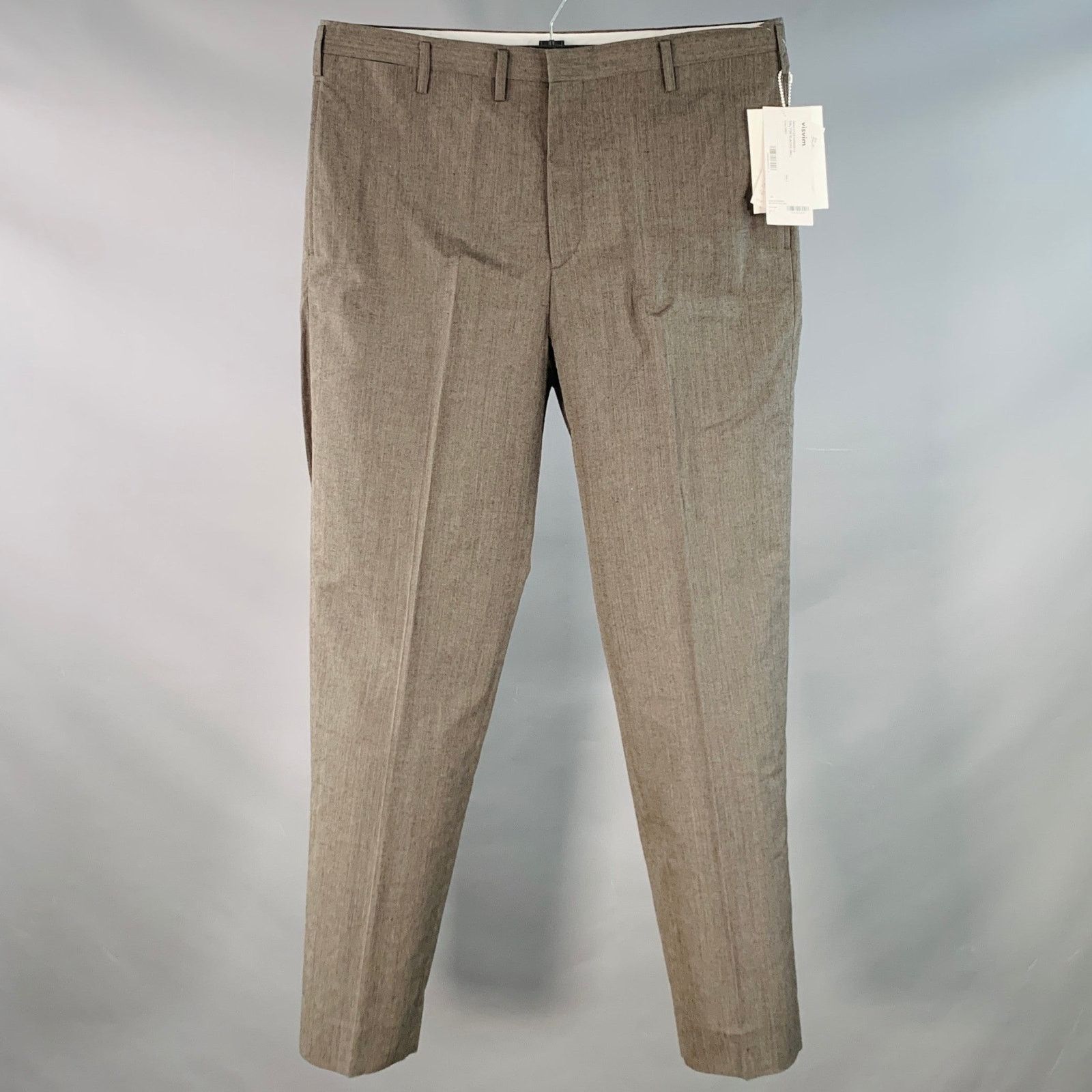 Visvim Dalton Slacks Grey Wool Linen Tapered Zip Fly Dress Pants Size US 34 / EU 50 - 1 Thumbnail