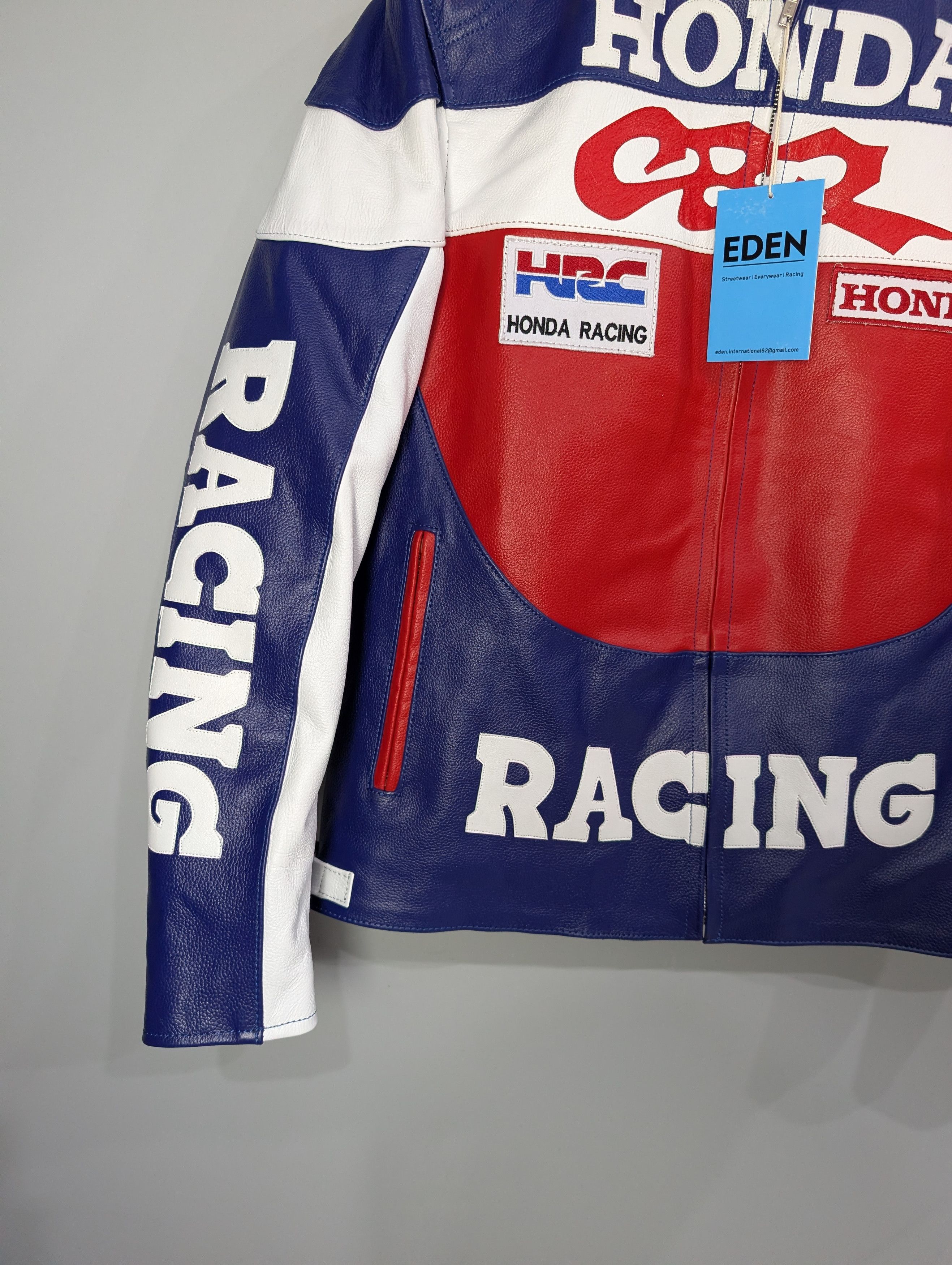 Vintage 🔥Honda🔥 Vintage 90s Leather Jacket Streetwear Size XL / US 12-14 / IT 48-50 - 4 Thumbnail