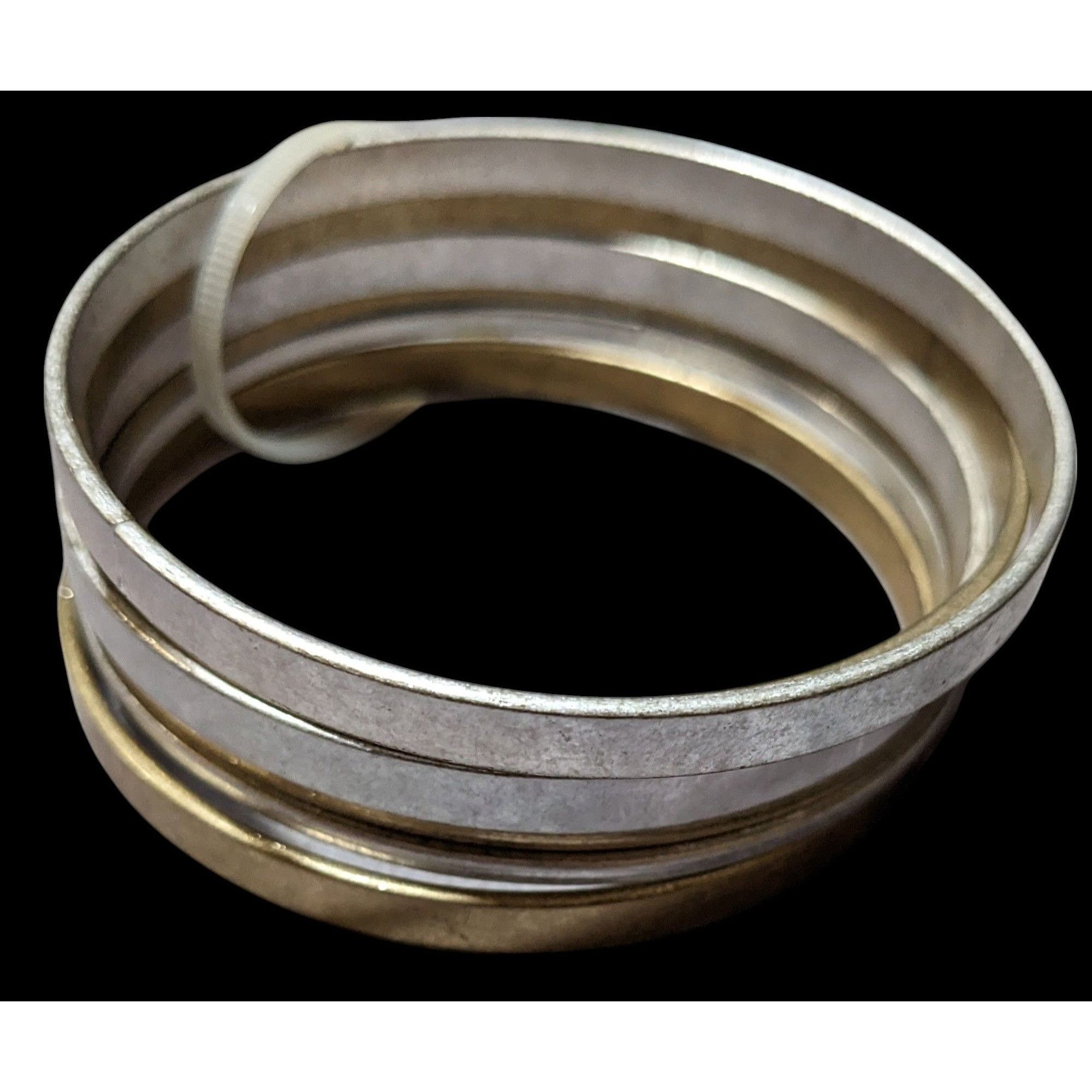 Other Silver And Gold Tone Metal Bangle Bracelet Set (6) Size ONE SIZE - 5 Thumbnail
