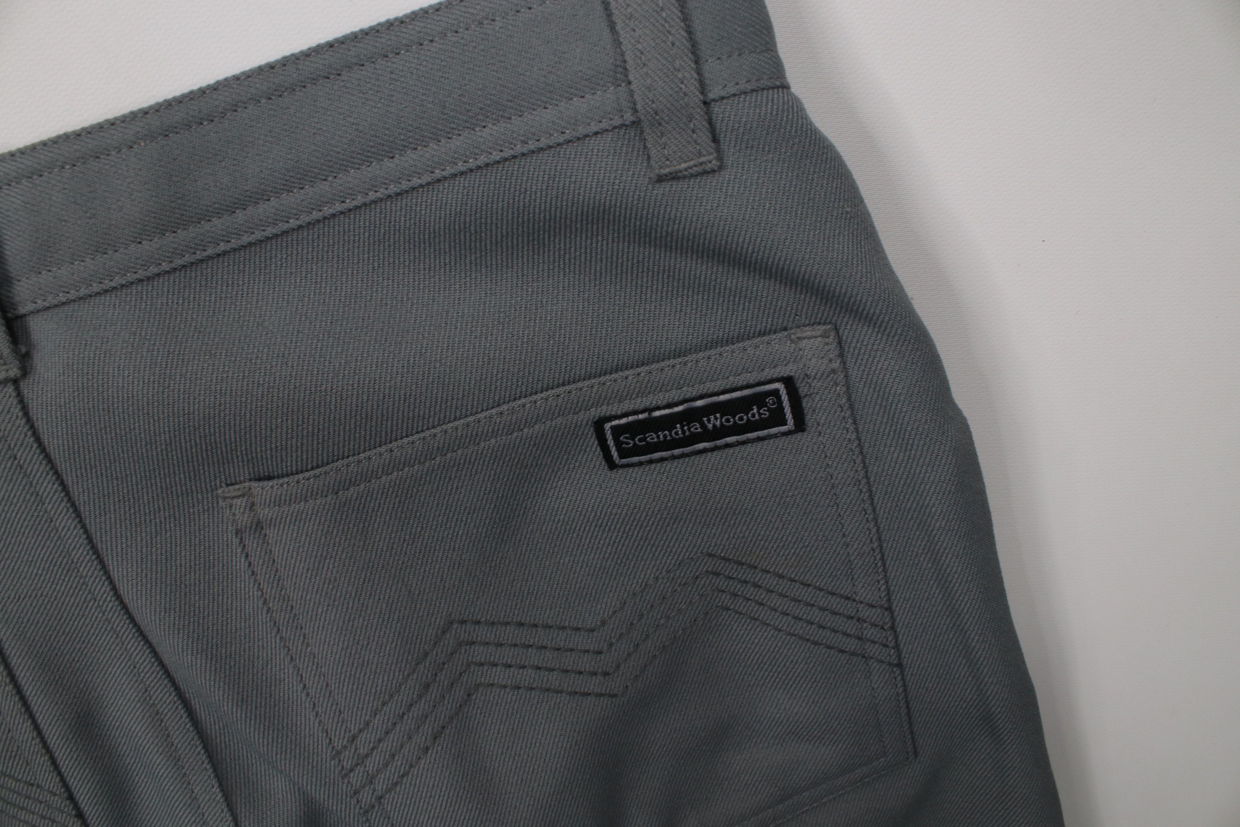 Vintage Vintage 90s Streetwear Knit Flared Wide Leg Chino Pants Gray Size US 32 / EU 48 - 14 Thumbnail