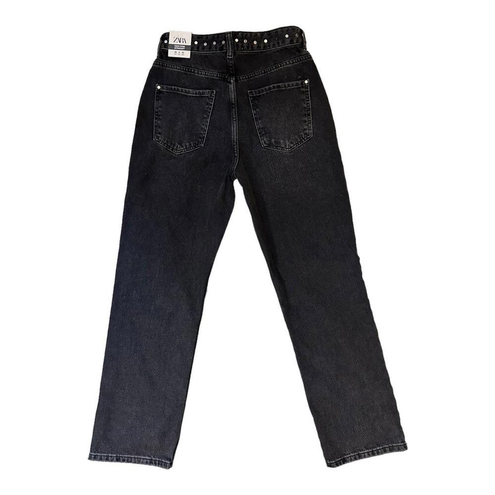 Zara Zara l NWT High Rise Studded Straight Leg Jeans 4 Size 27" / US 4 / IT 40 - 3 Thumbnail