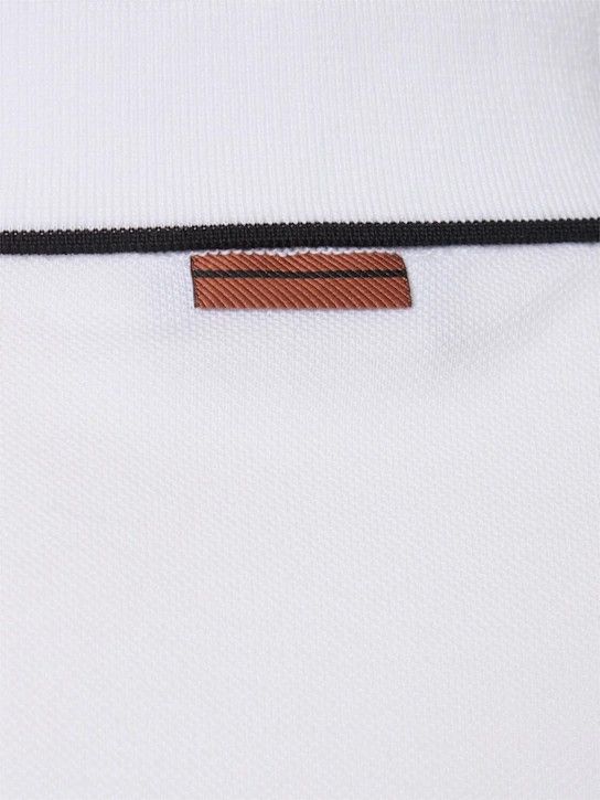 Z Zegna o1lsvrm0525 Short Sleeve Polo in White Size US L / EU 52-54 / 3 - 5 Thumbnail
