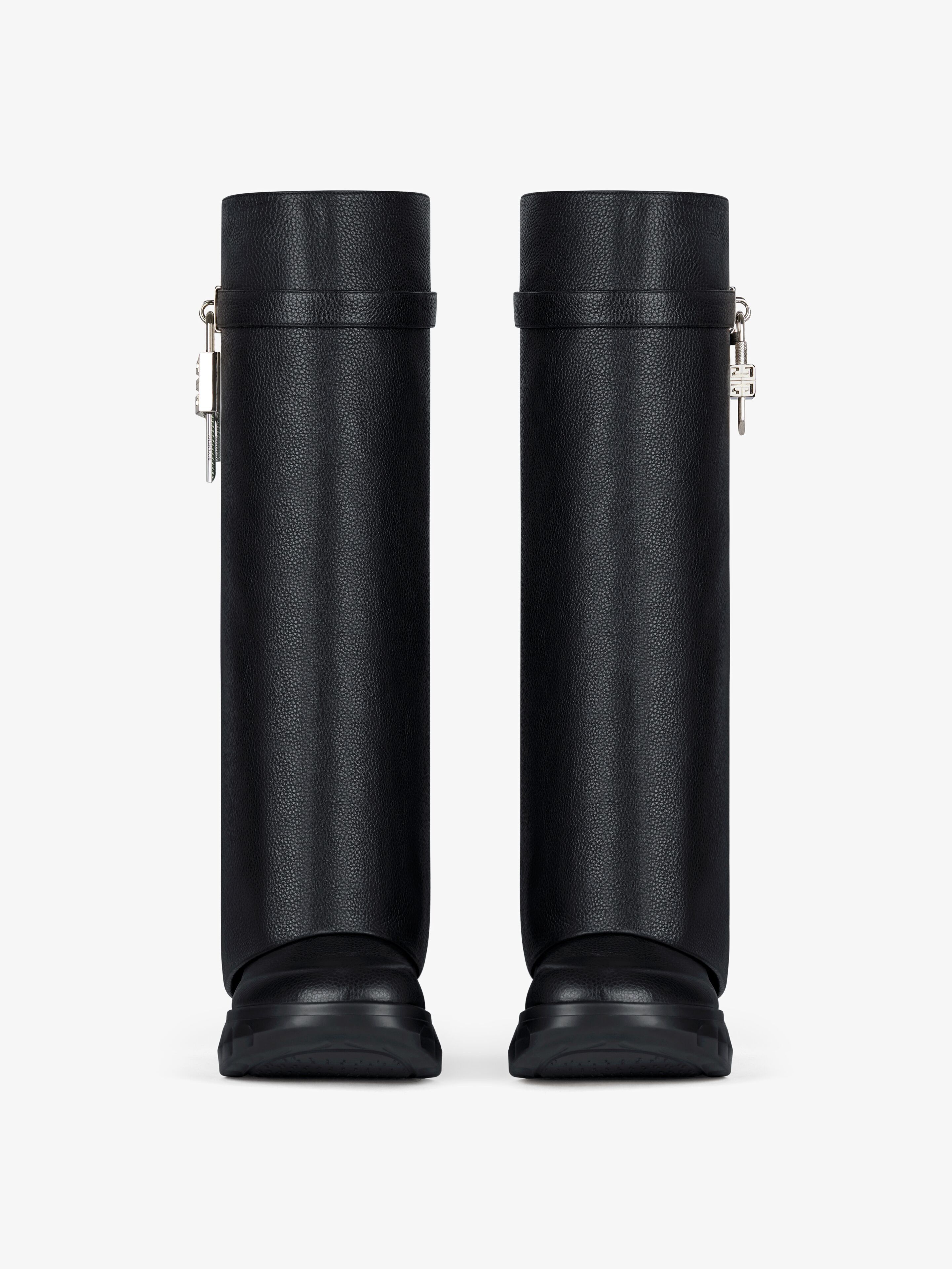Givenchy o1w1db10325 Shark Lock Boots Biker 120mm in Black Size US 11 / IT 41 - 5 Thumbnail
