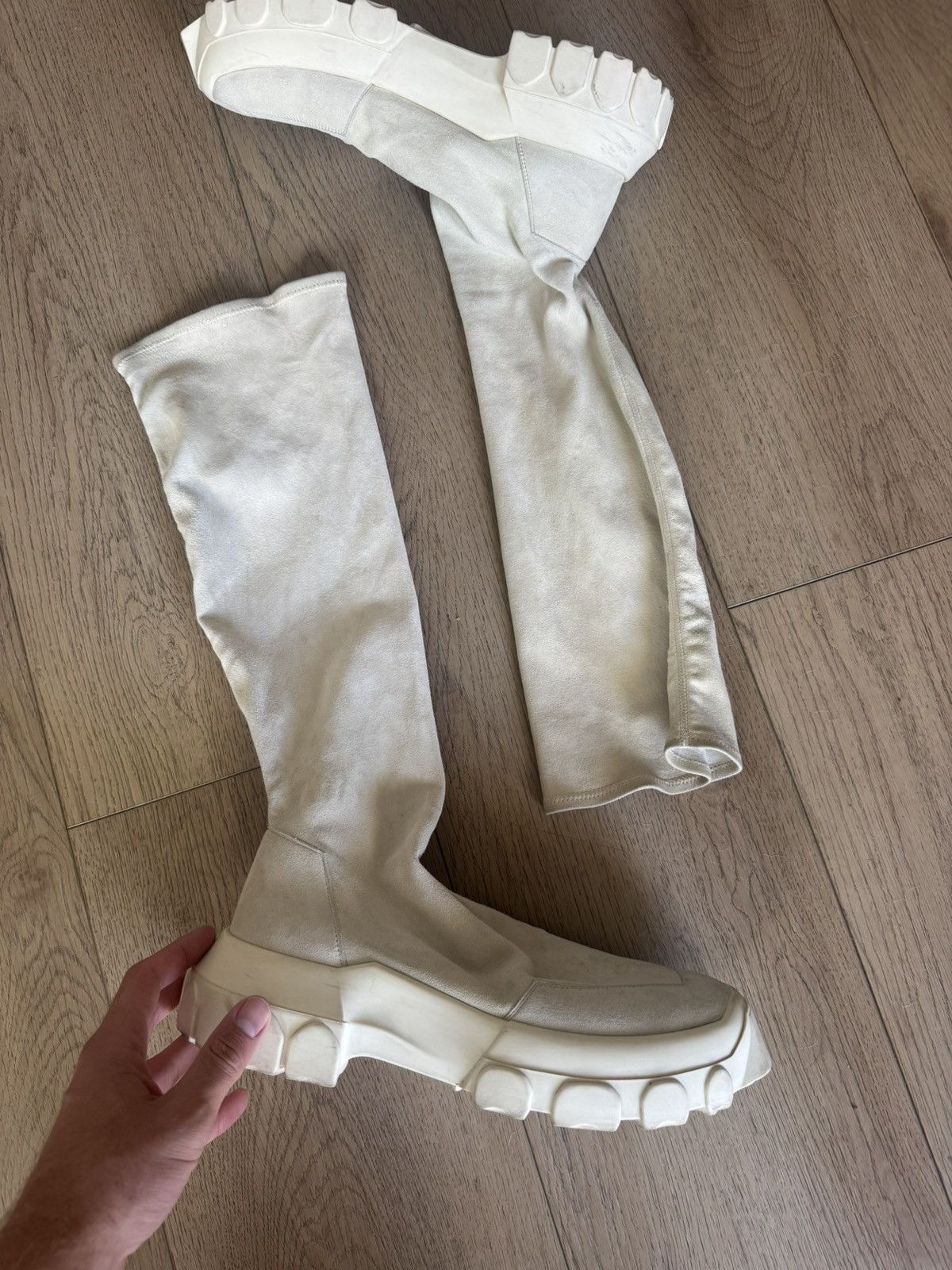 Rick Owens Suede Tractor Sock Boots Size US 9 / EU 42 - 2 Thumbnail