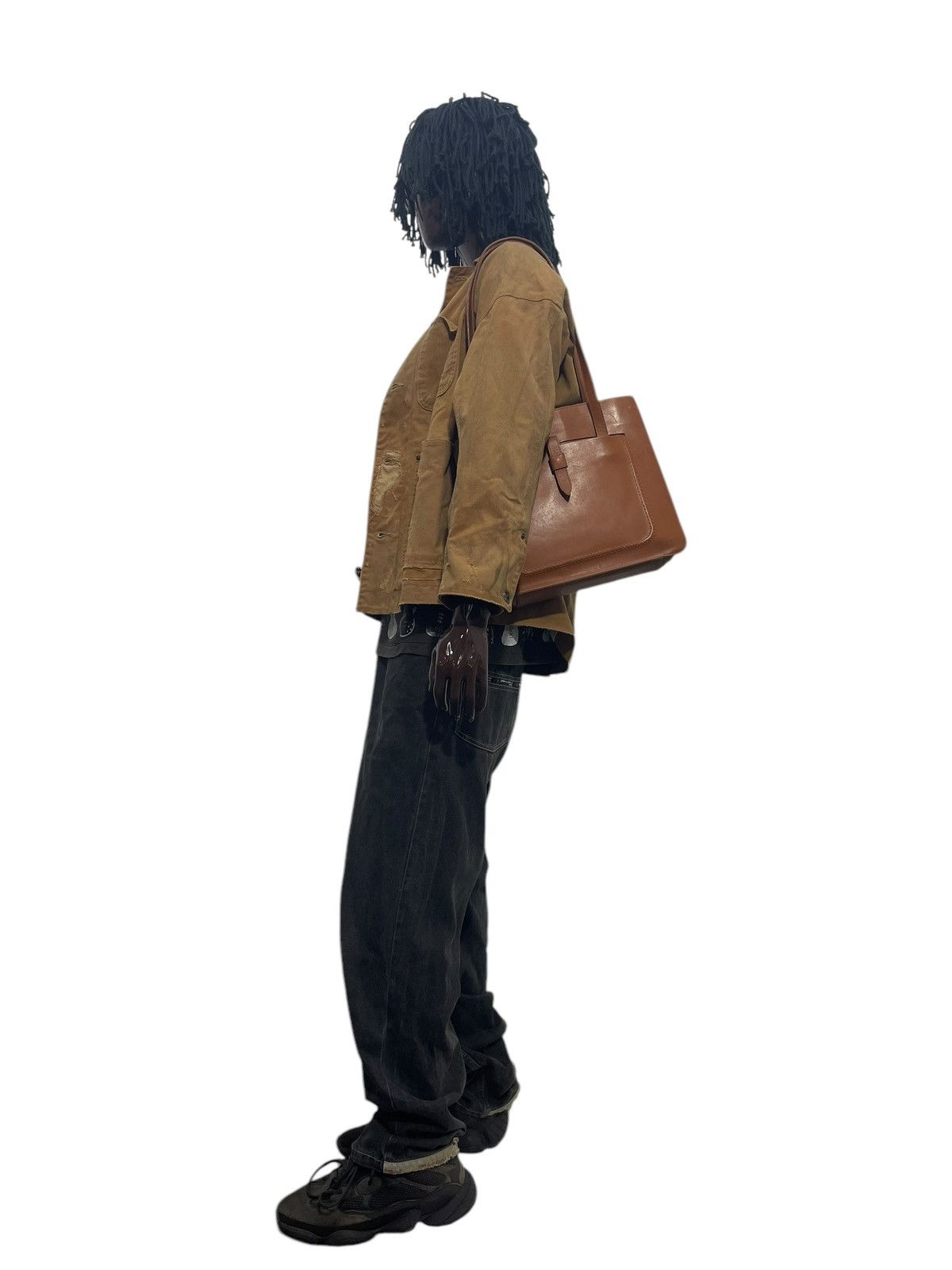 Leather Full Leather Patina Vtg Unknown Japan Shoulder Bag 1🟩3 Size ONE SIZE - 3 Thumbnail
