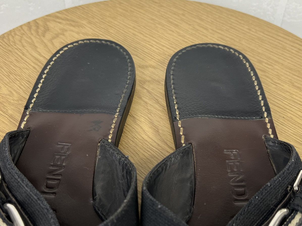 Fendi FENDI Sandals Leather Shoes Straps Black Logo Men’s Size US 9.5 / EU 42-43 - 5 Thumbnail