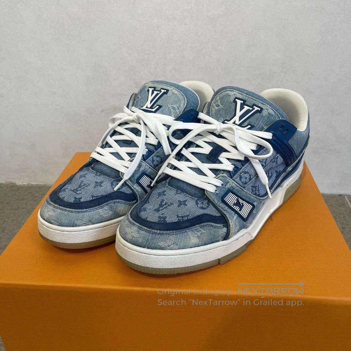 Louis Vuitton Louis Vuitton Denim Trainer Sneakers. Size US 7 / EU 40 - 1 Thumbnail